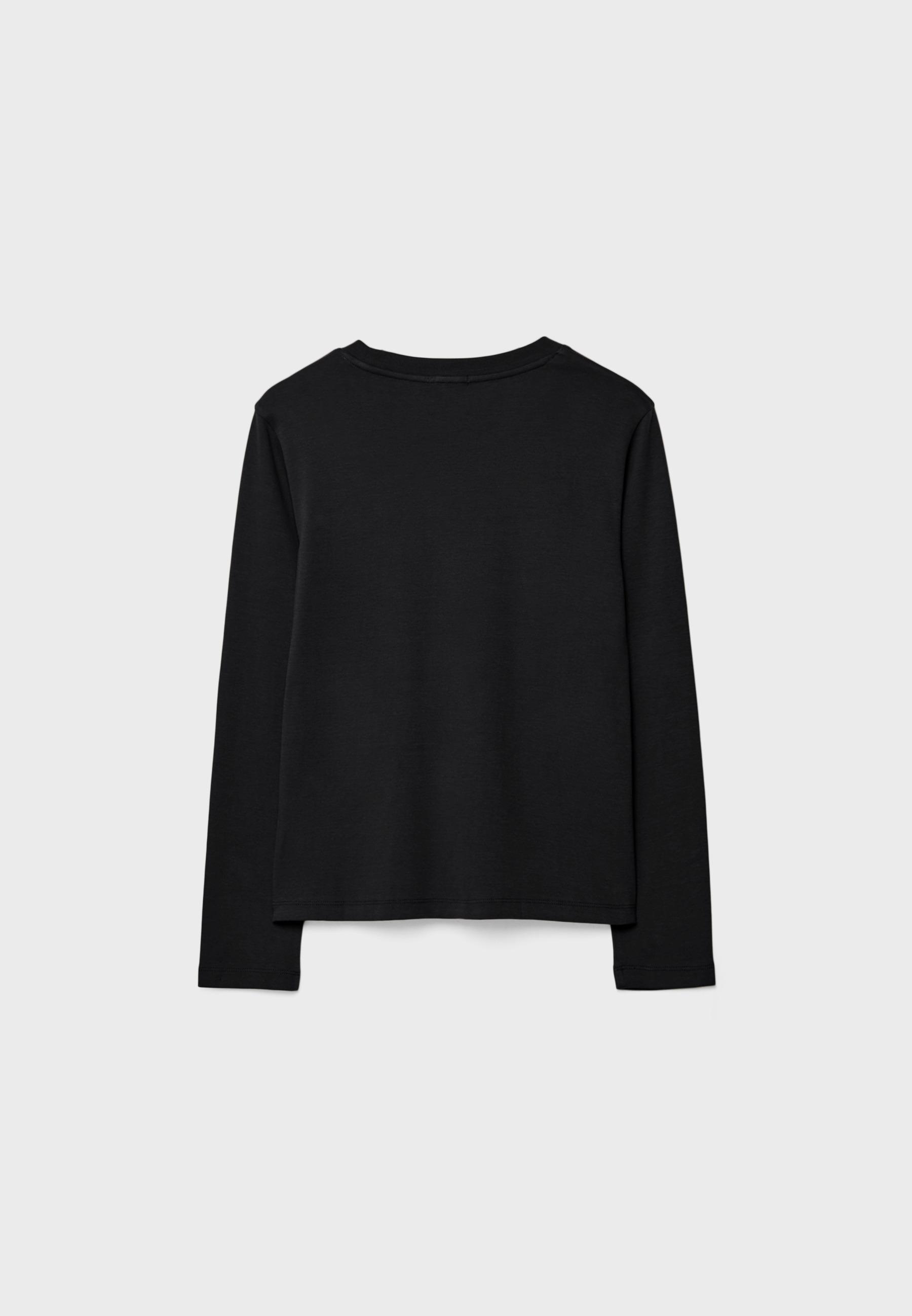 Basic regular fit cotton T-shirt — Black