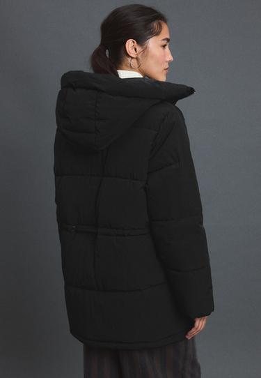 Mid-length padded coat — Black 5