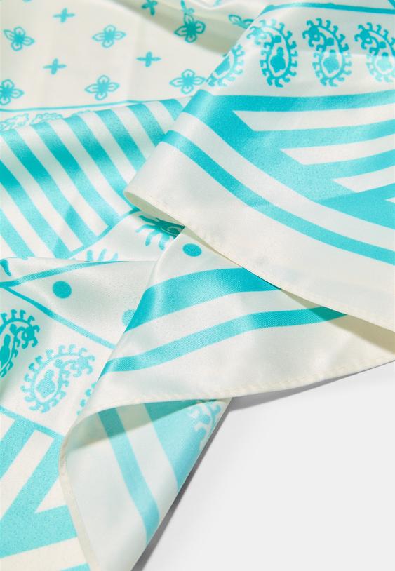 Dikdörtgen desenli fular - Görsel 3