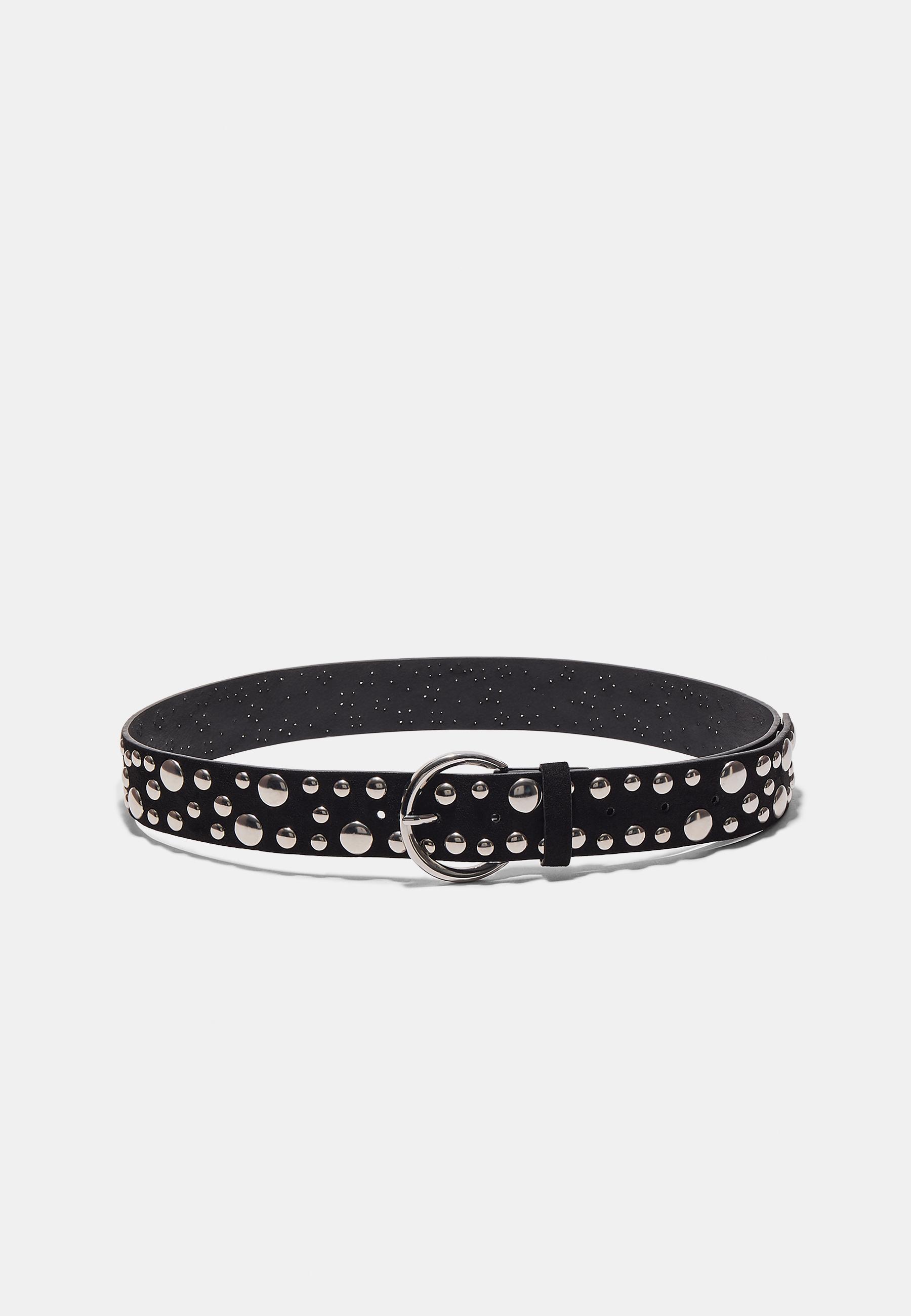 Belt with irregular multi-studs — Black
