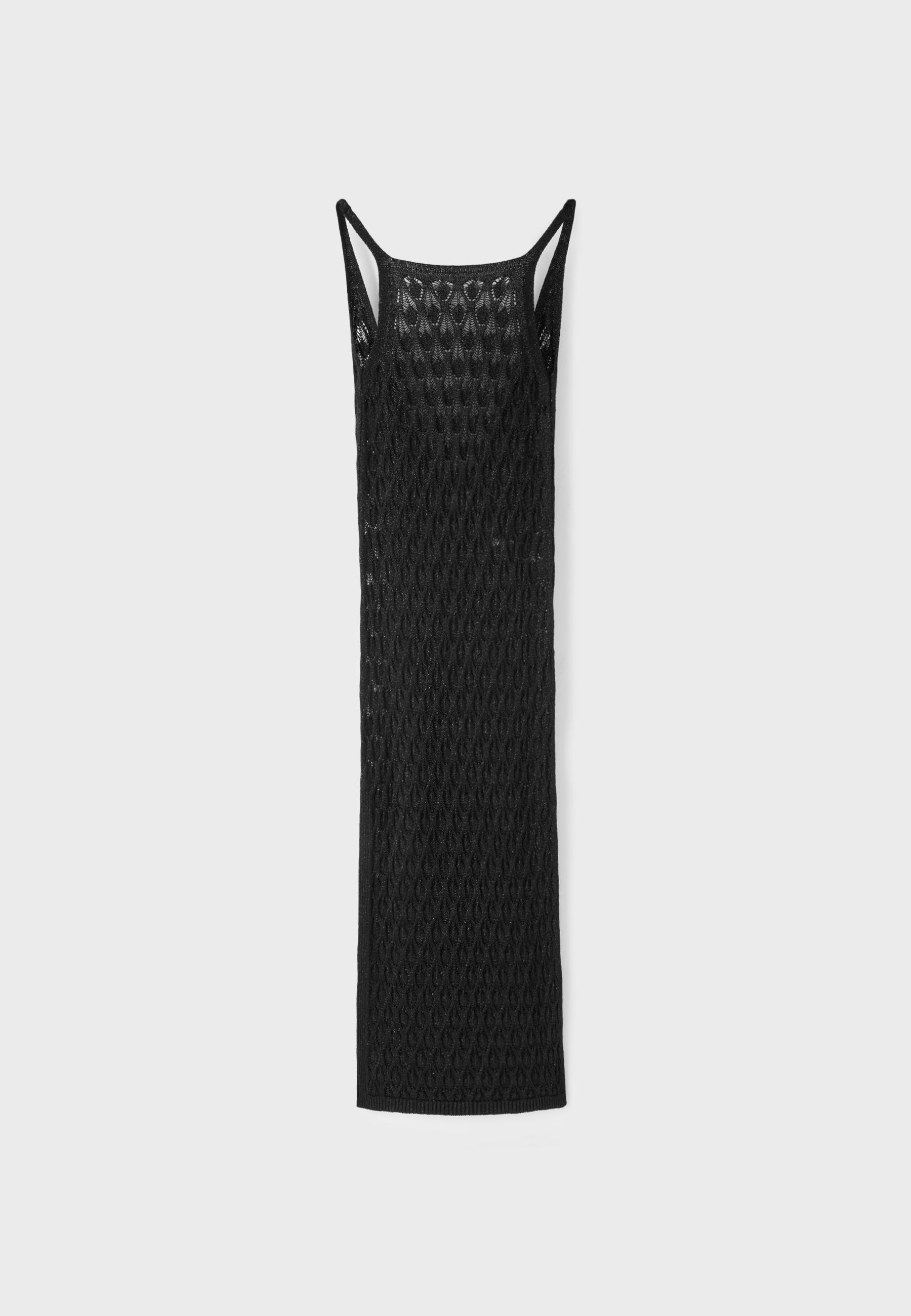 Cutwork knit dress