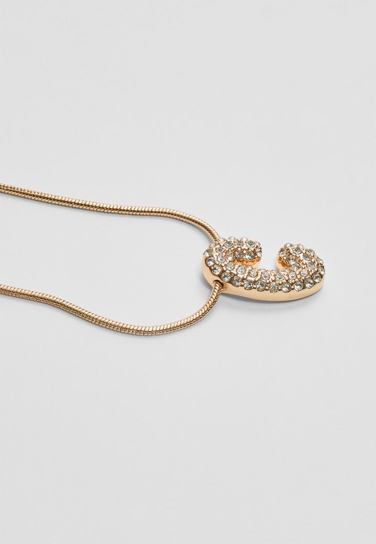 collar inicial brillos