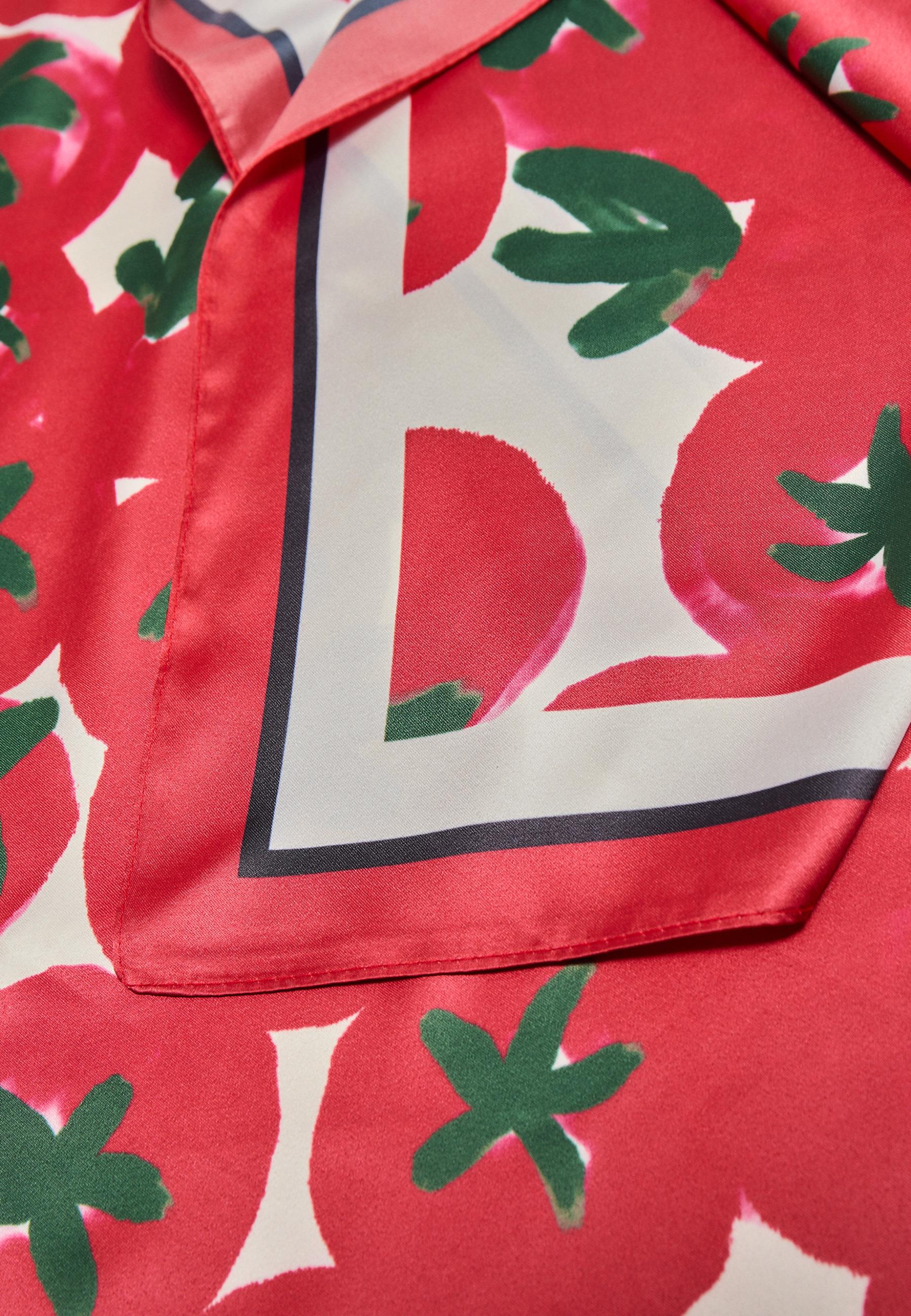Tomato print scarf — Red