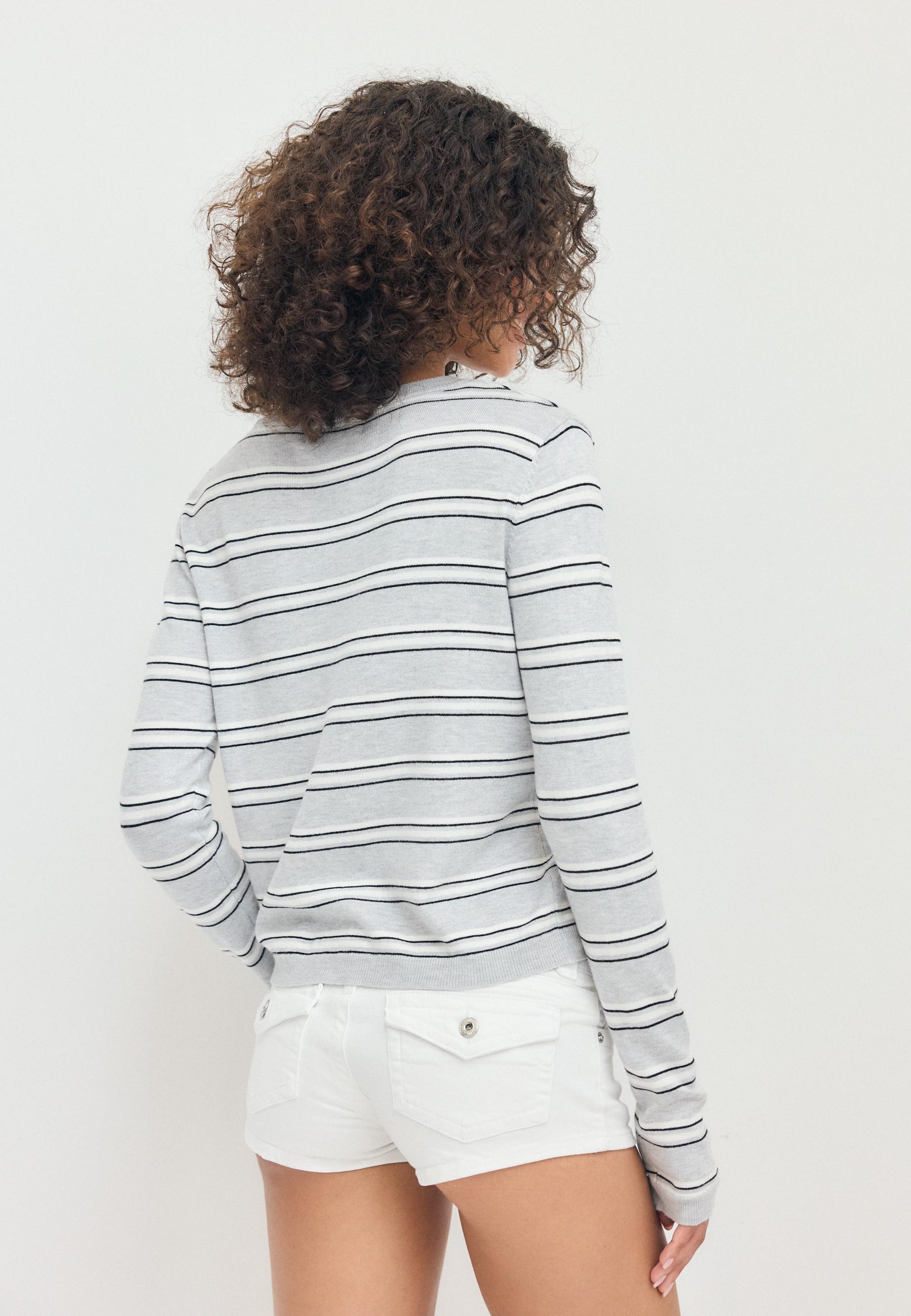 Knit cardigan — Grey melange