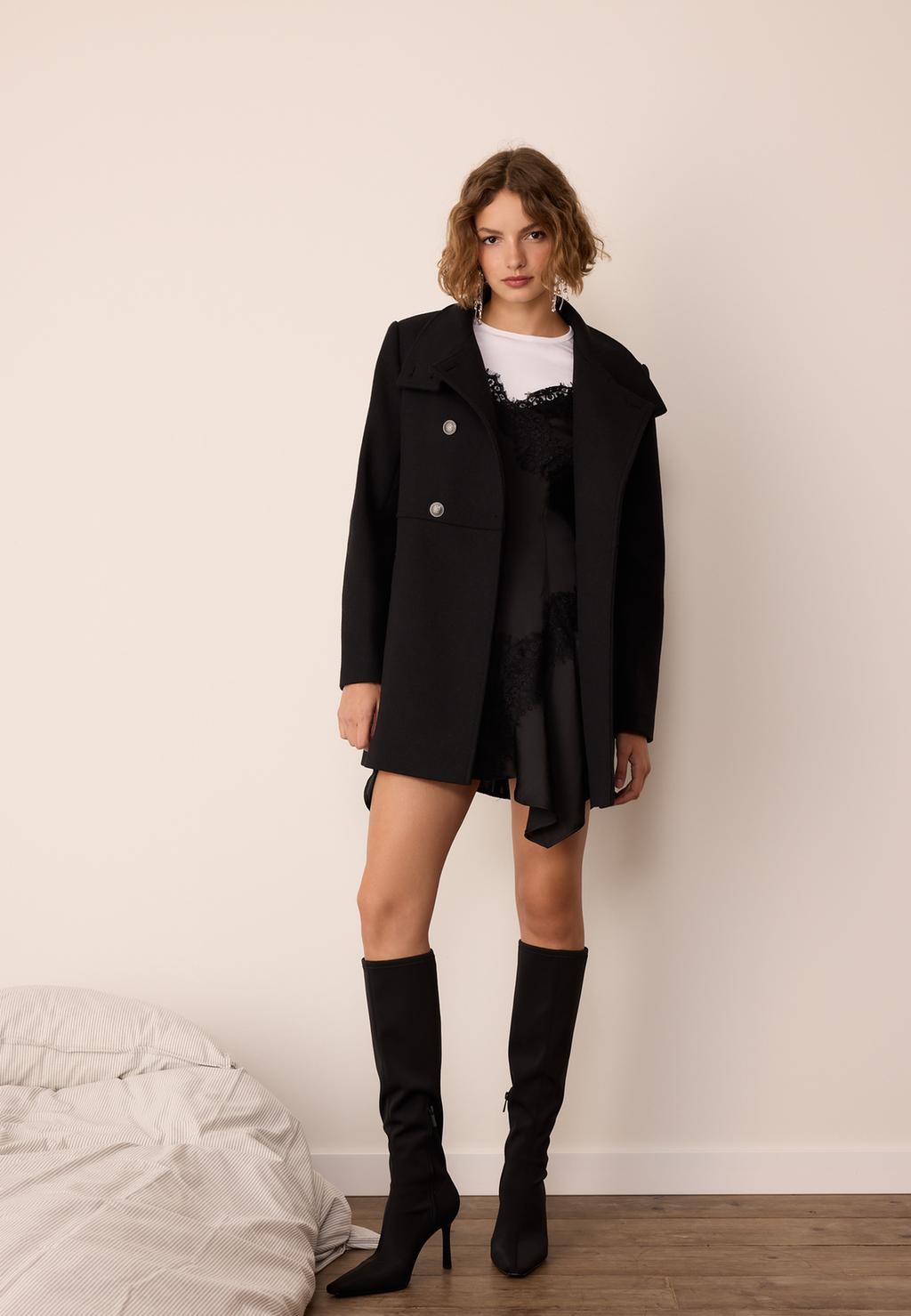 מגפיים מגומי סינתטי עם נעלי עקב סטילטו