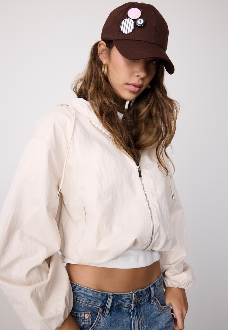 Stradivarius Καπέλο Με Καρφιτσάκια Καφέ Os φωτογραφία