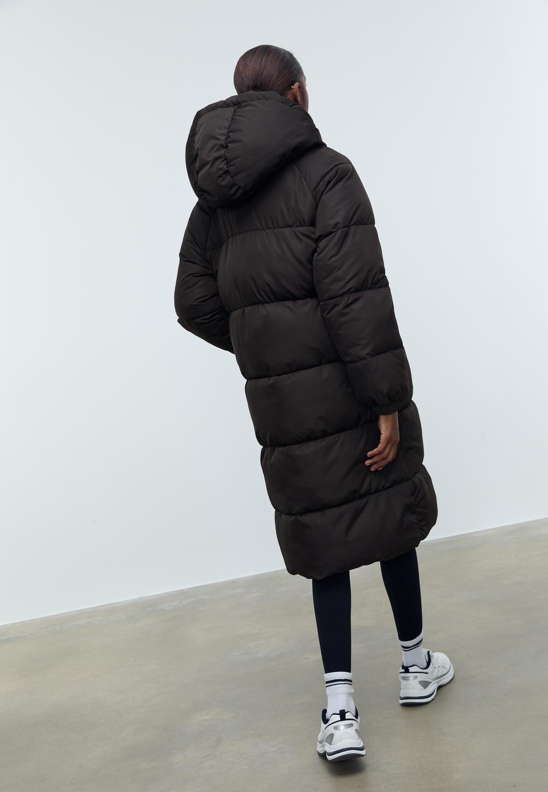 Cappotto Stradivarius Parka Nero Stradivarius STR Cappotto Lungo