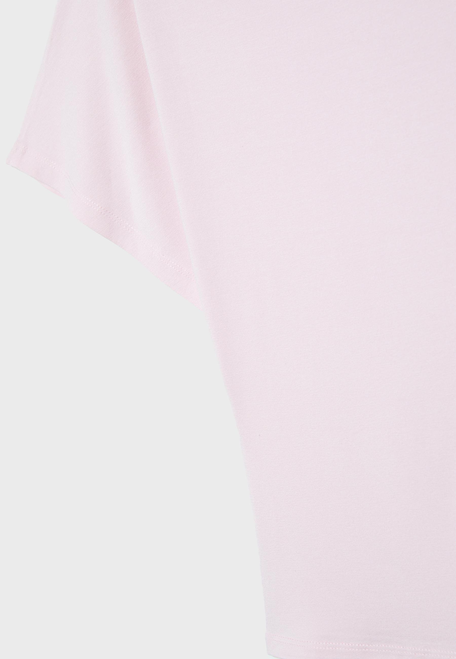 Short sleeve boat neck T-shirt — Salmon pink