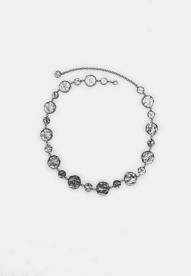 Metal belt with round plates — Grey 2