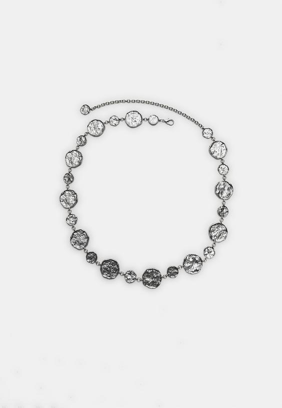 metal belt with round plates