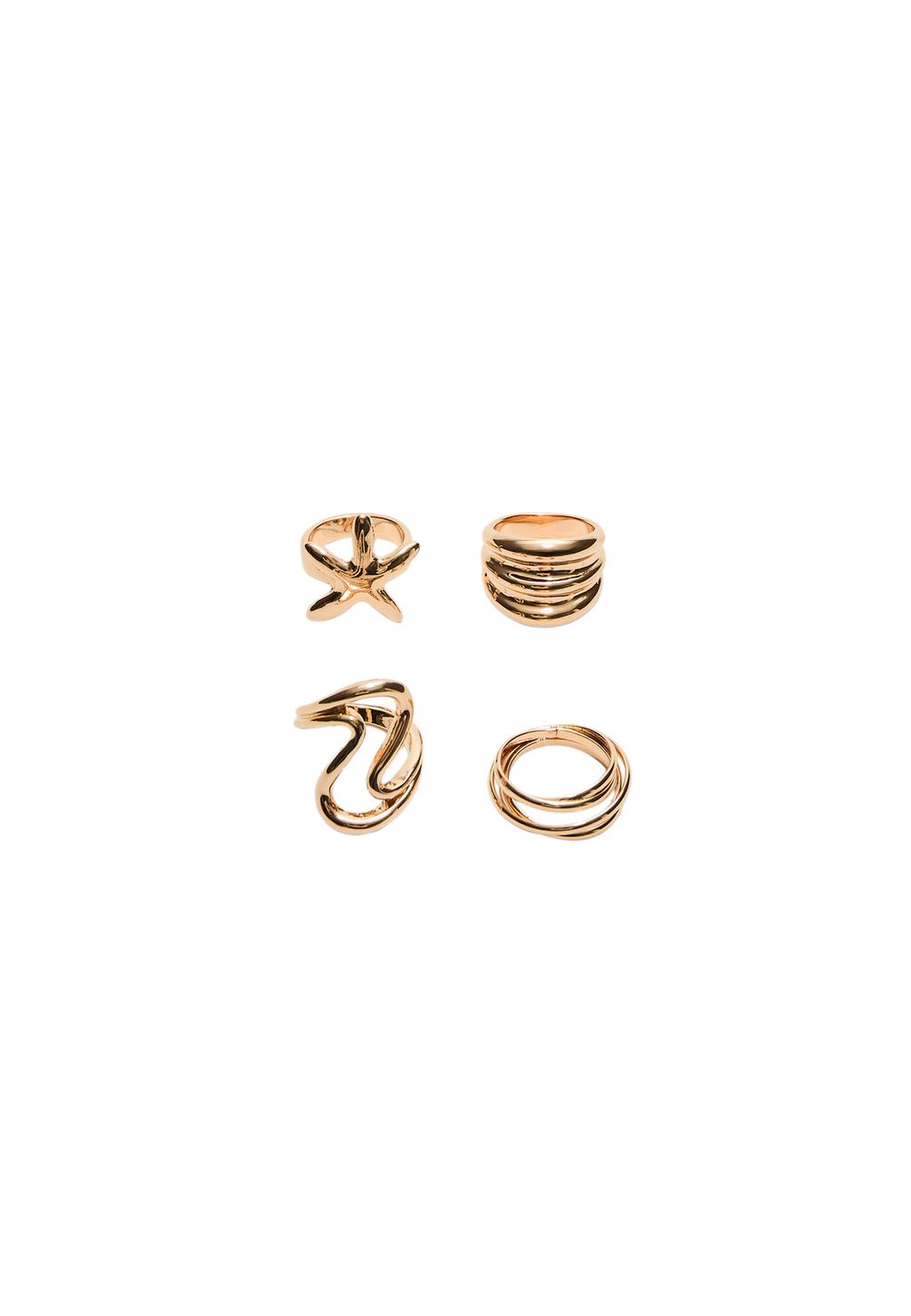 Set of 4 star rings