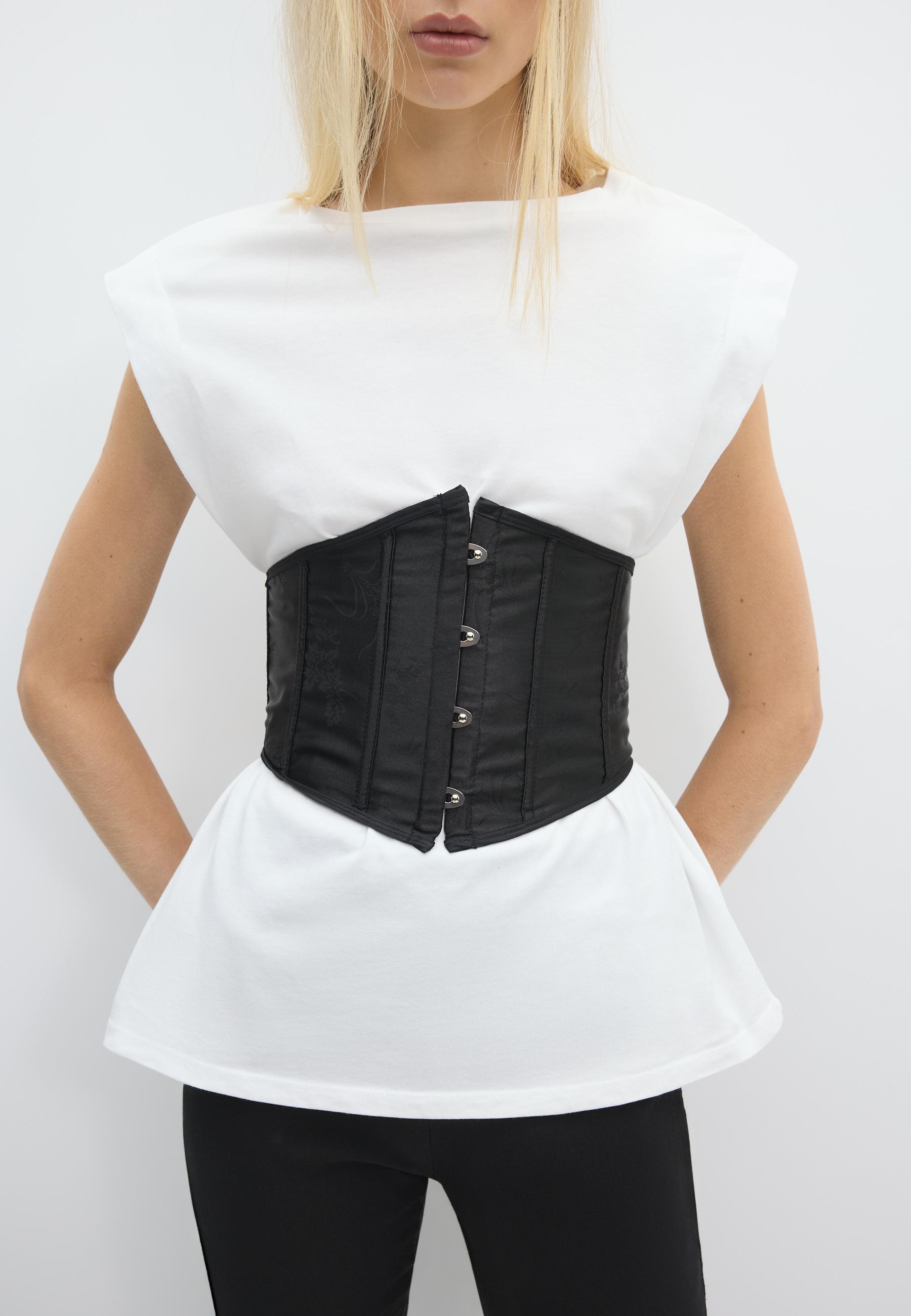 Satin corset belt — Black