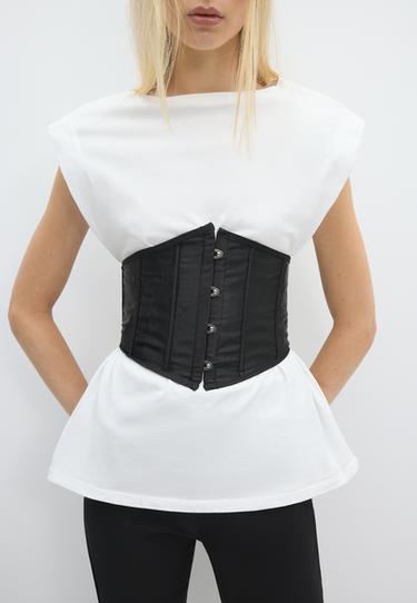 Satin corset belt — Black 2