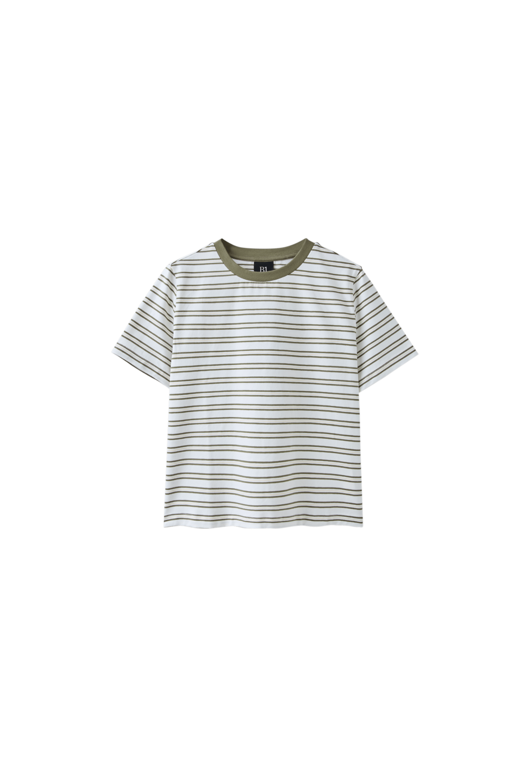 B01 Regular striped T-shirt — Khaki