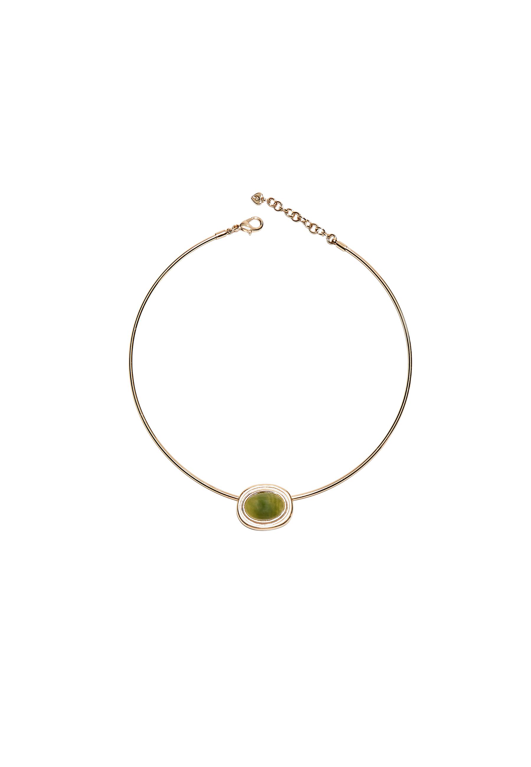 Rigid charm choker — Gold