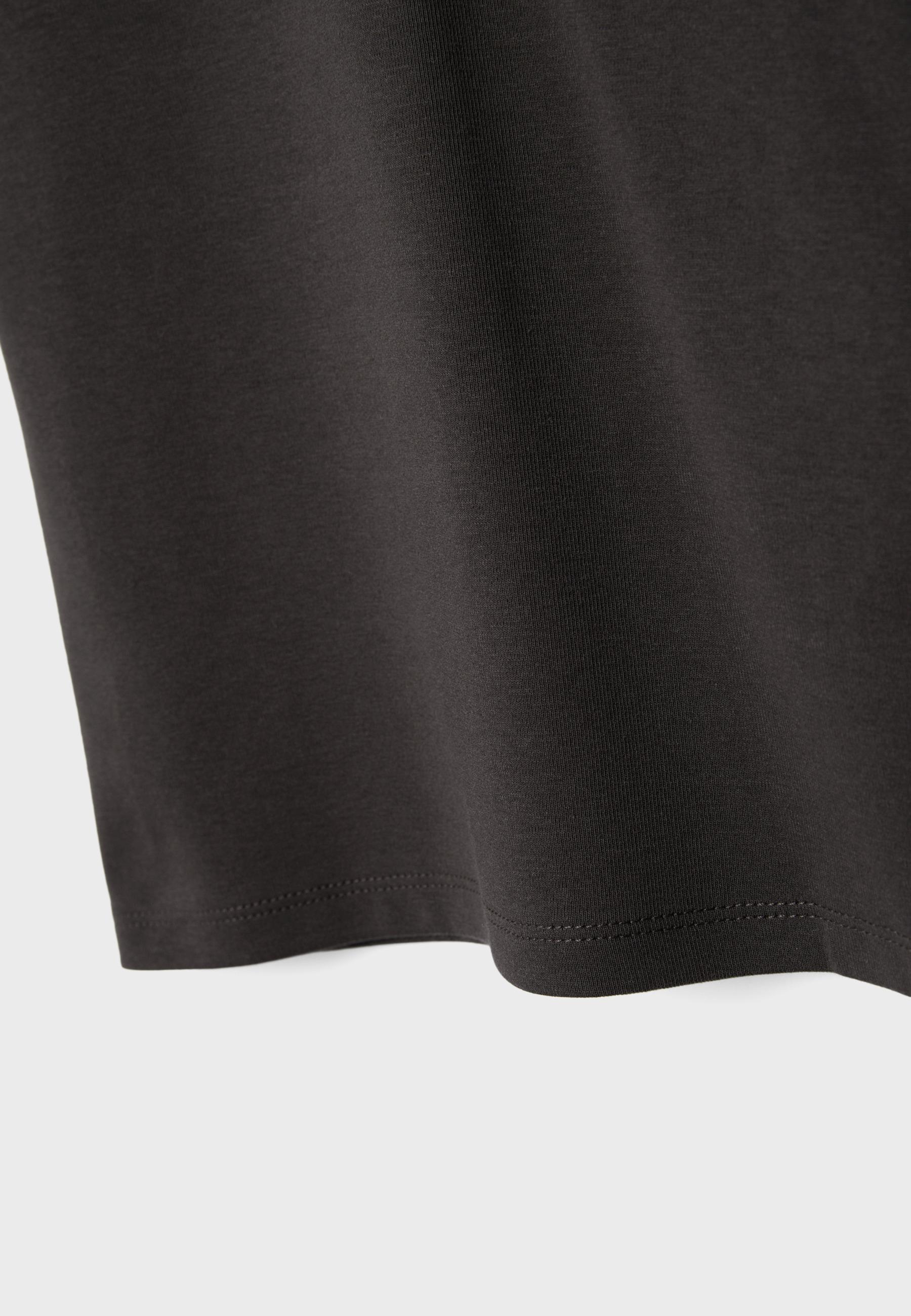 Basic round neck short sleeve T-shirt — Brown