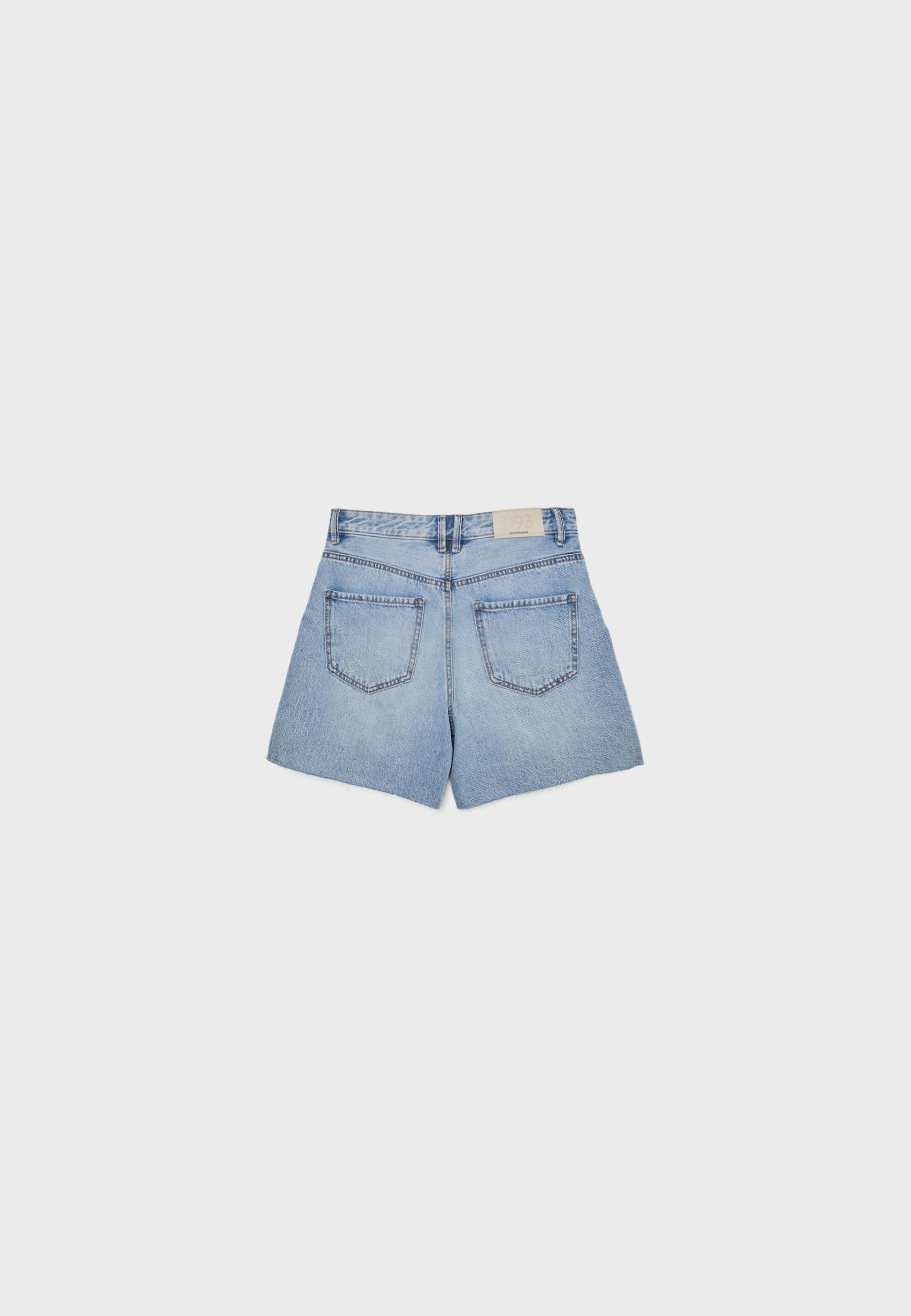 D93 Longline shorts — OVERDYED BLUE DENIM