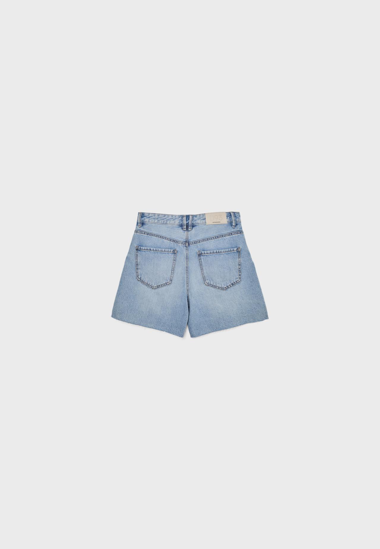 D93 Longline shorts — OVERDYED BLUE DENIM