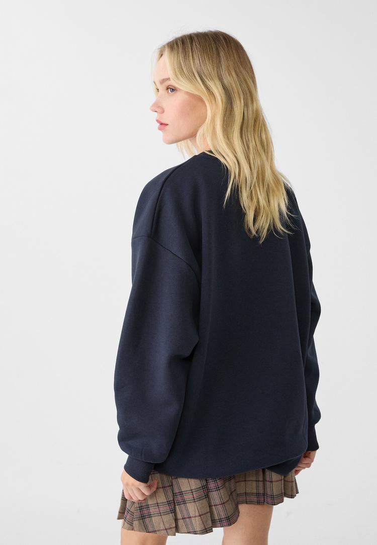 Ayı işlemeli sweatshirt_3