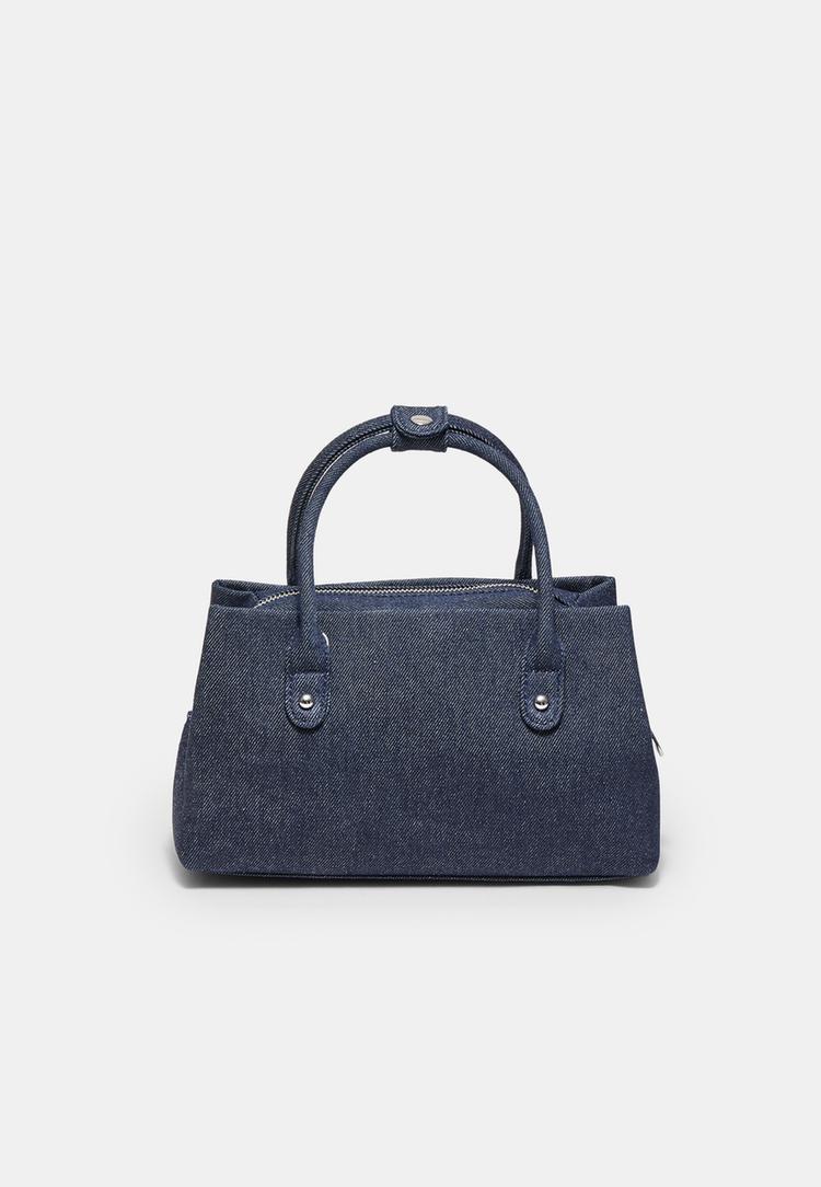 Stradivarius Τσάντα Χιαστί Tote Μπλε Μεσαίας Απόχρωσης Os