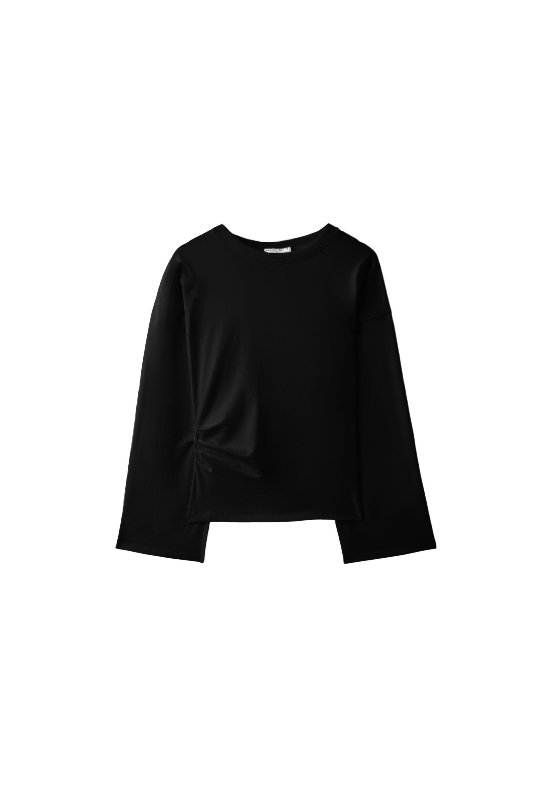 B11 Japanese-inspired long sleeve fitted waist T-shirt — Black