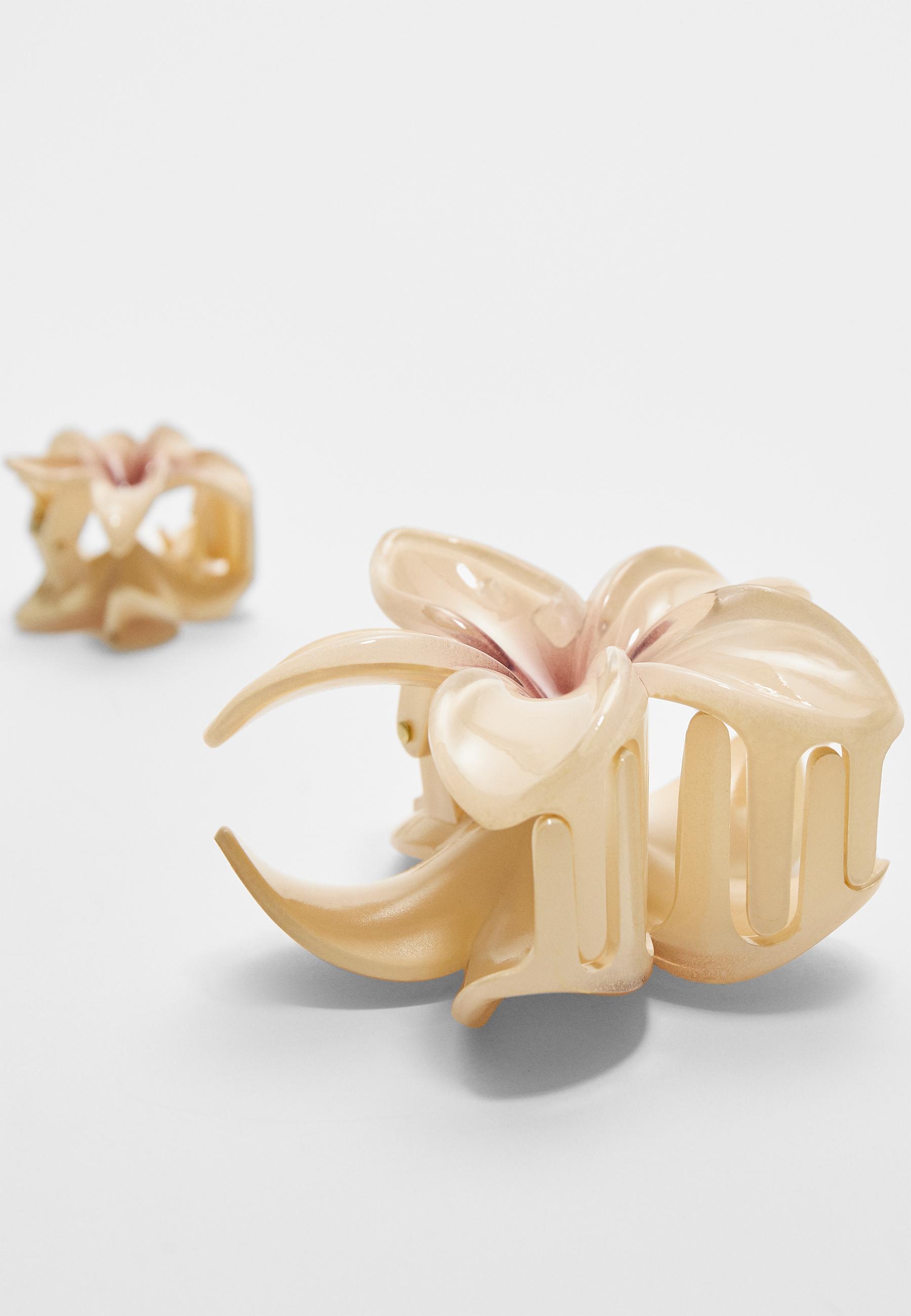 Set of 3 floral hair clips - Women's fashion | Stradivarius