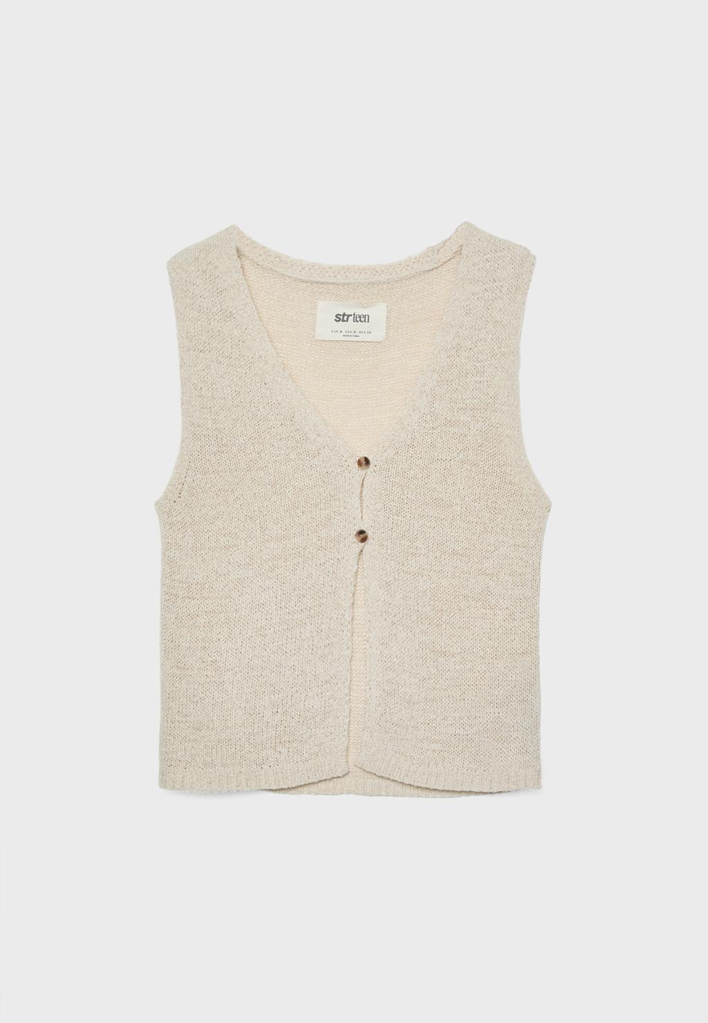 Gilet en maille boutonnée