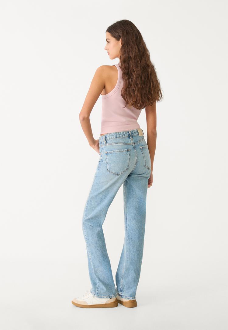 d98 jeans straight efecto vintage