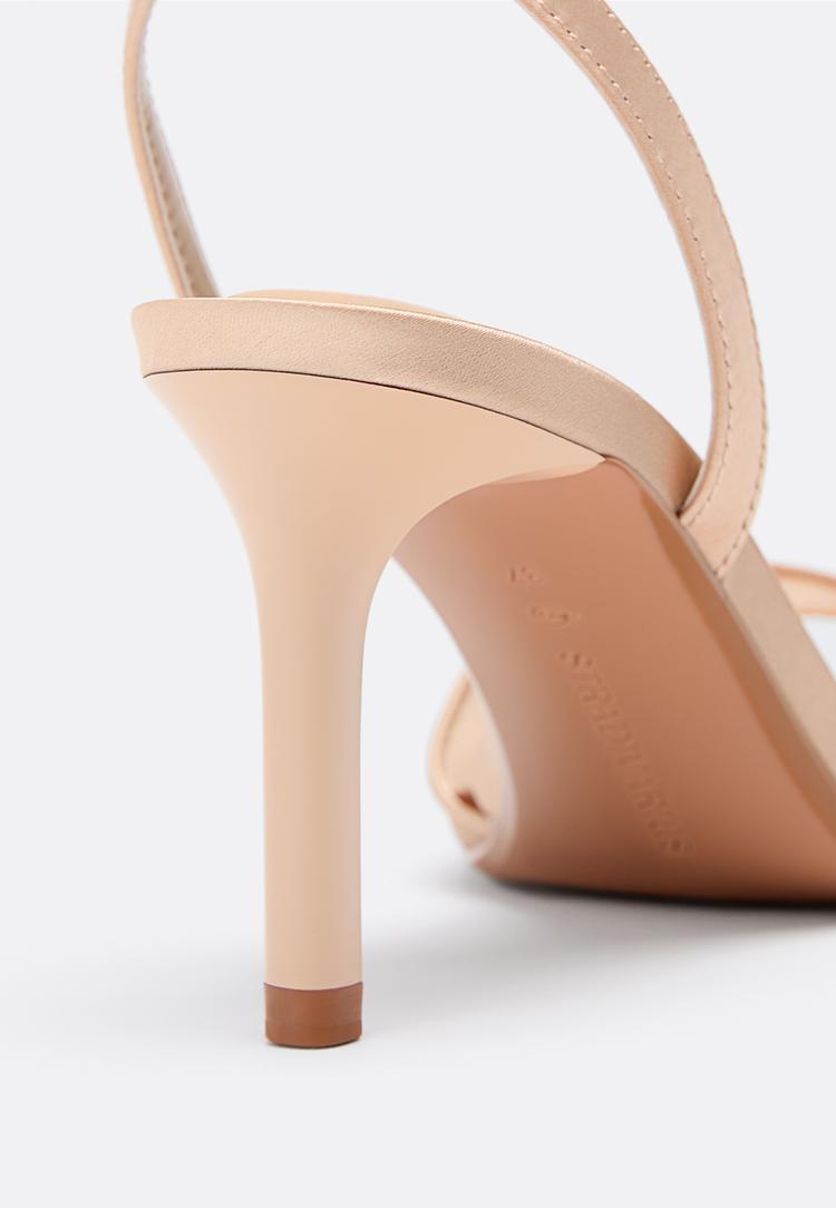 sandalias tacon efecto satinado