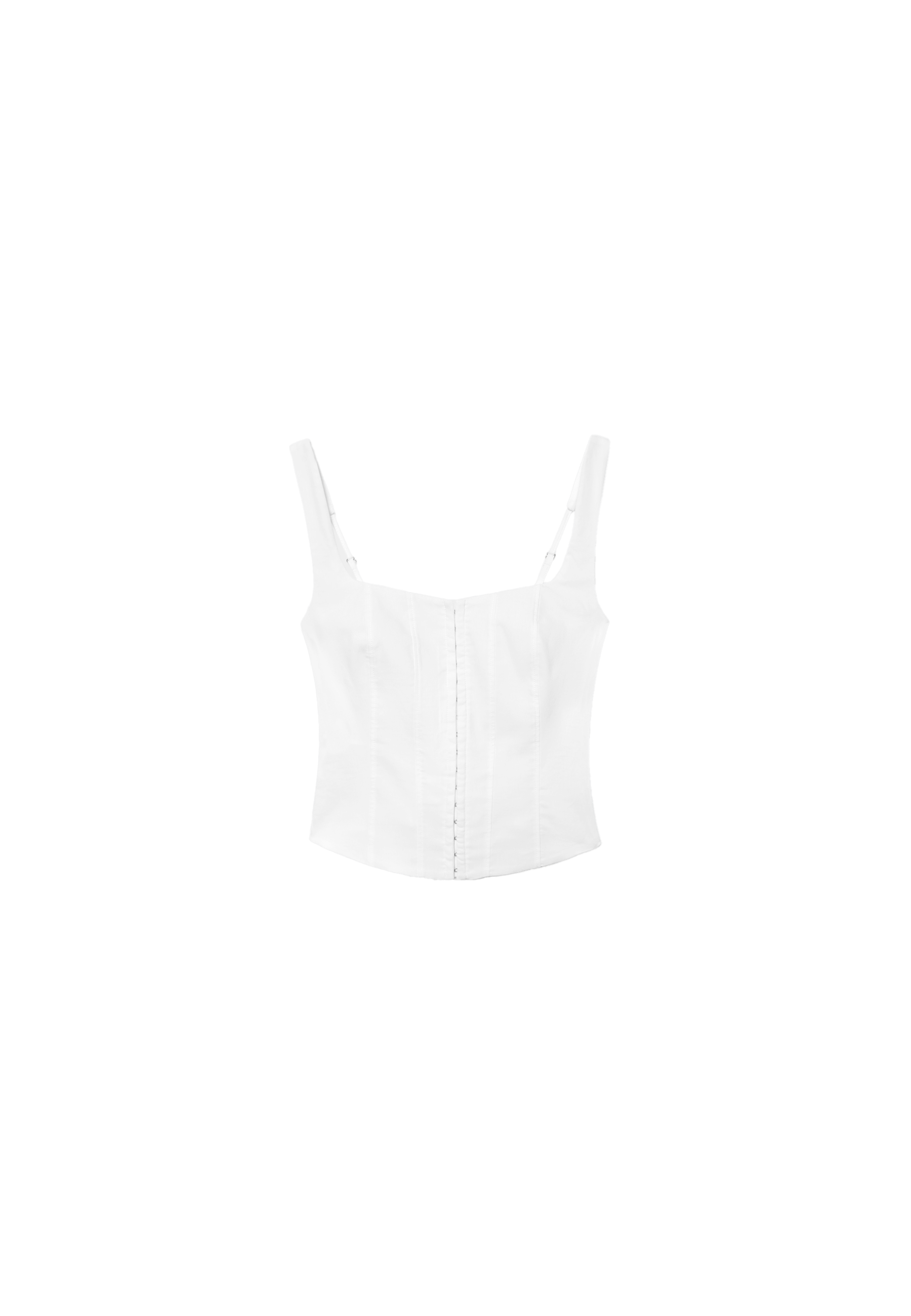 Corset top with straps — White