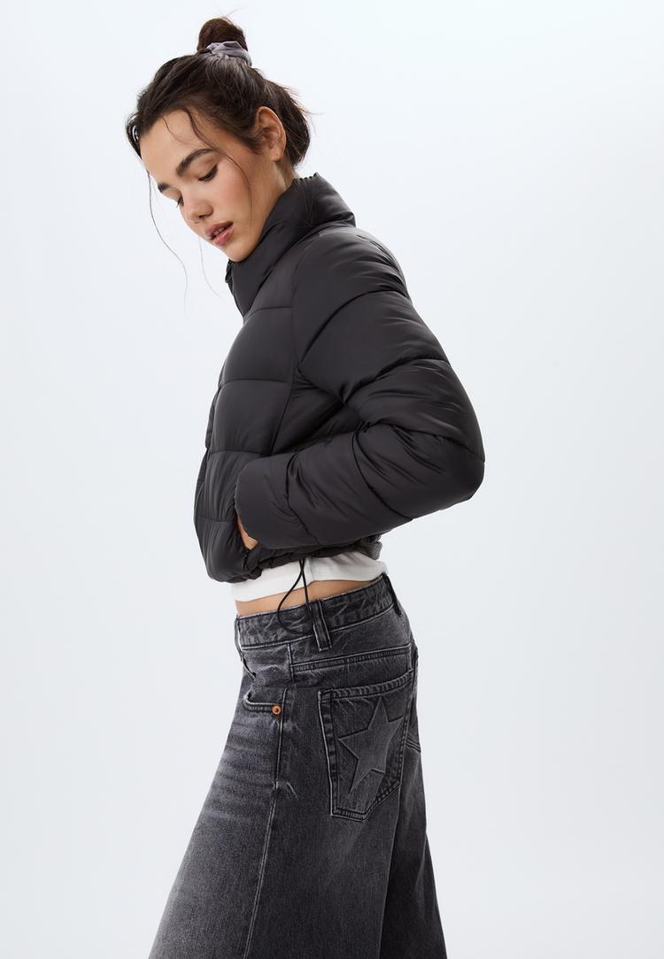 cazadora acolchada cuello subido