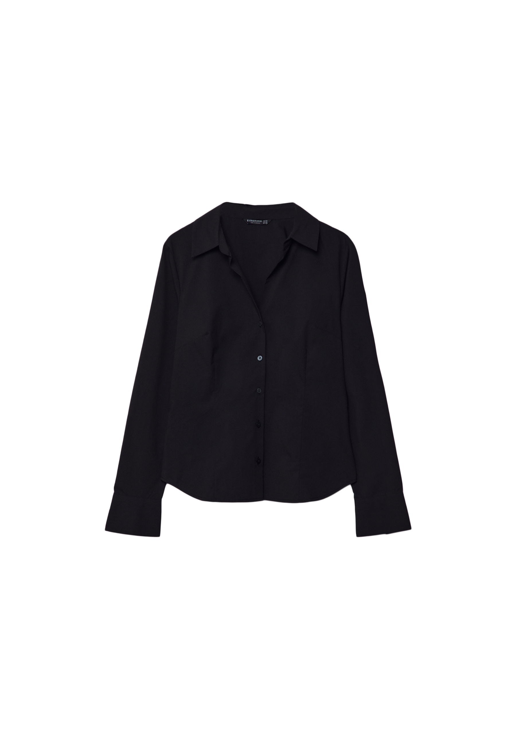 Fitted Basic Shirt — Black