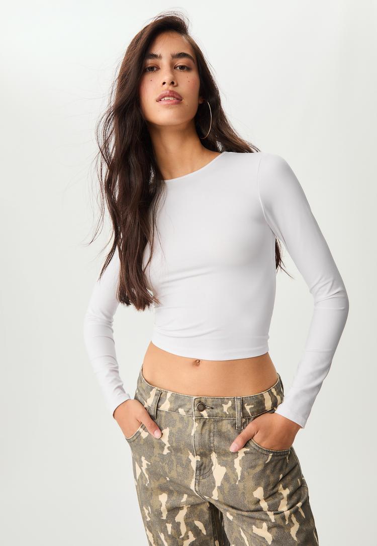 polyamide t shirt met lange mouw