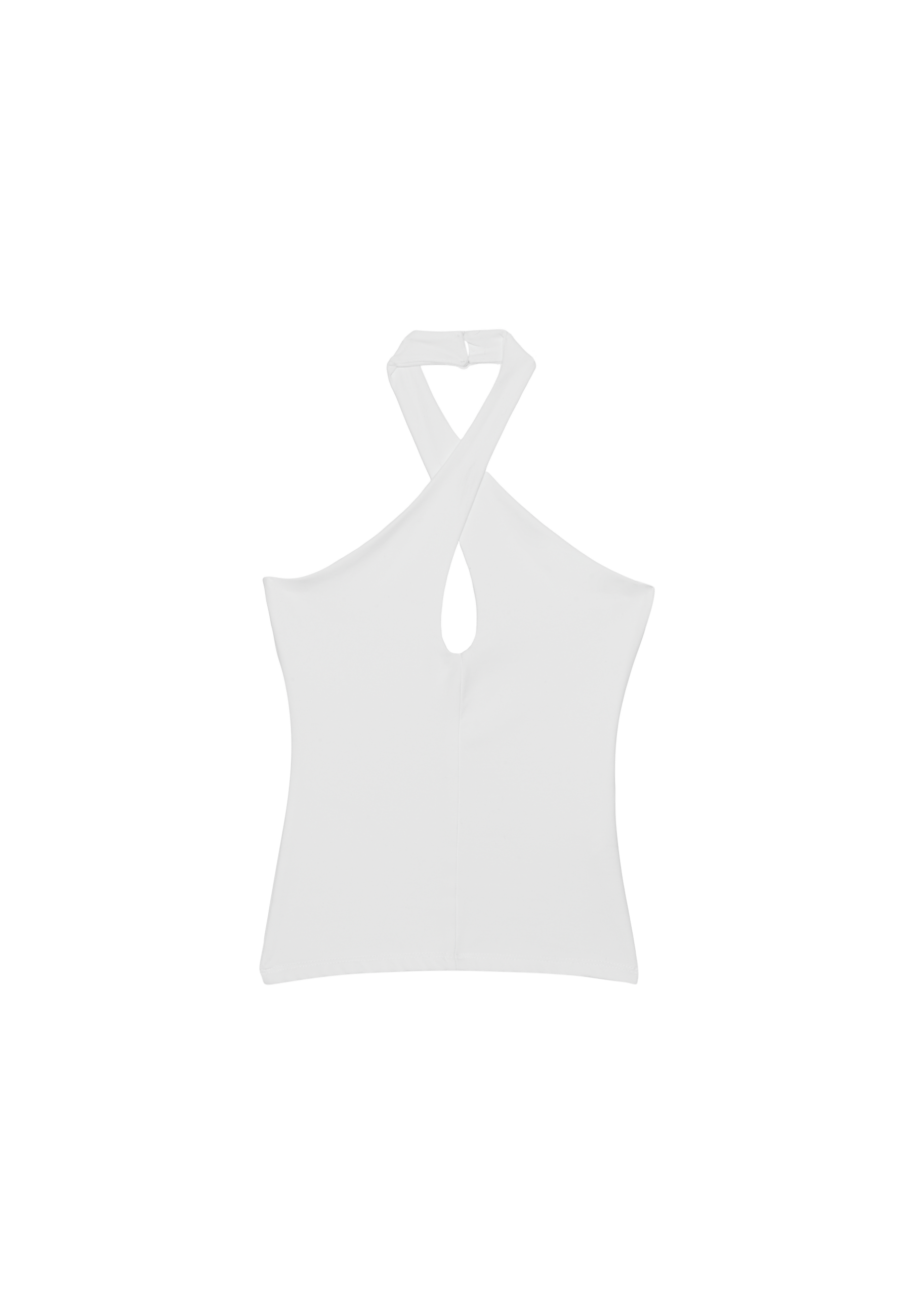 Halter cross-over top — Ecru
