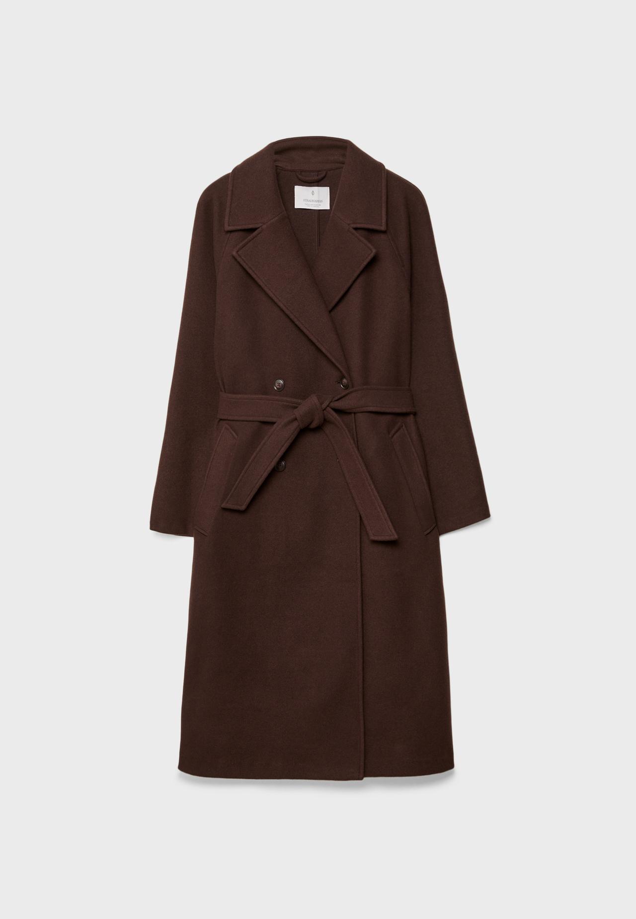 Soft-touch trench coat — Brown