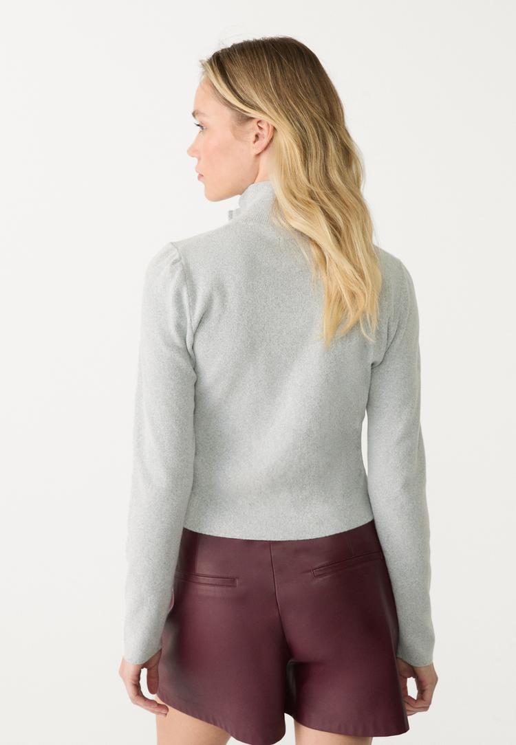 chaqueta de punto ajustada con cremallera