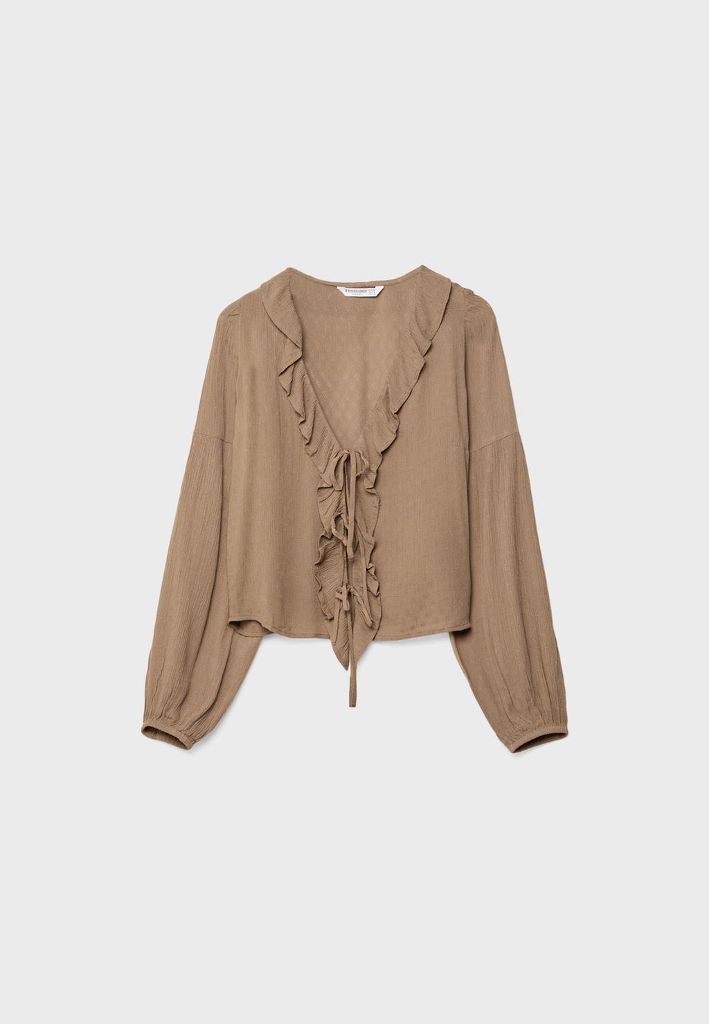 Blusa fluida volantes
