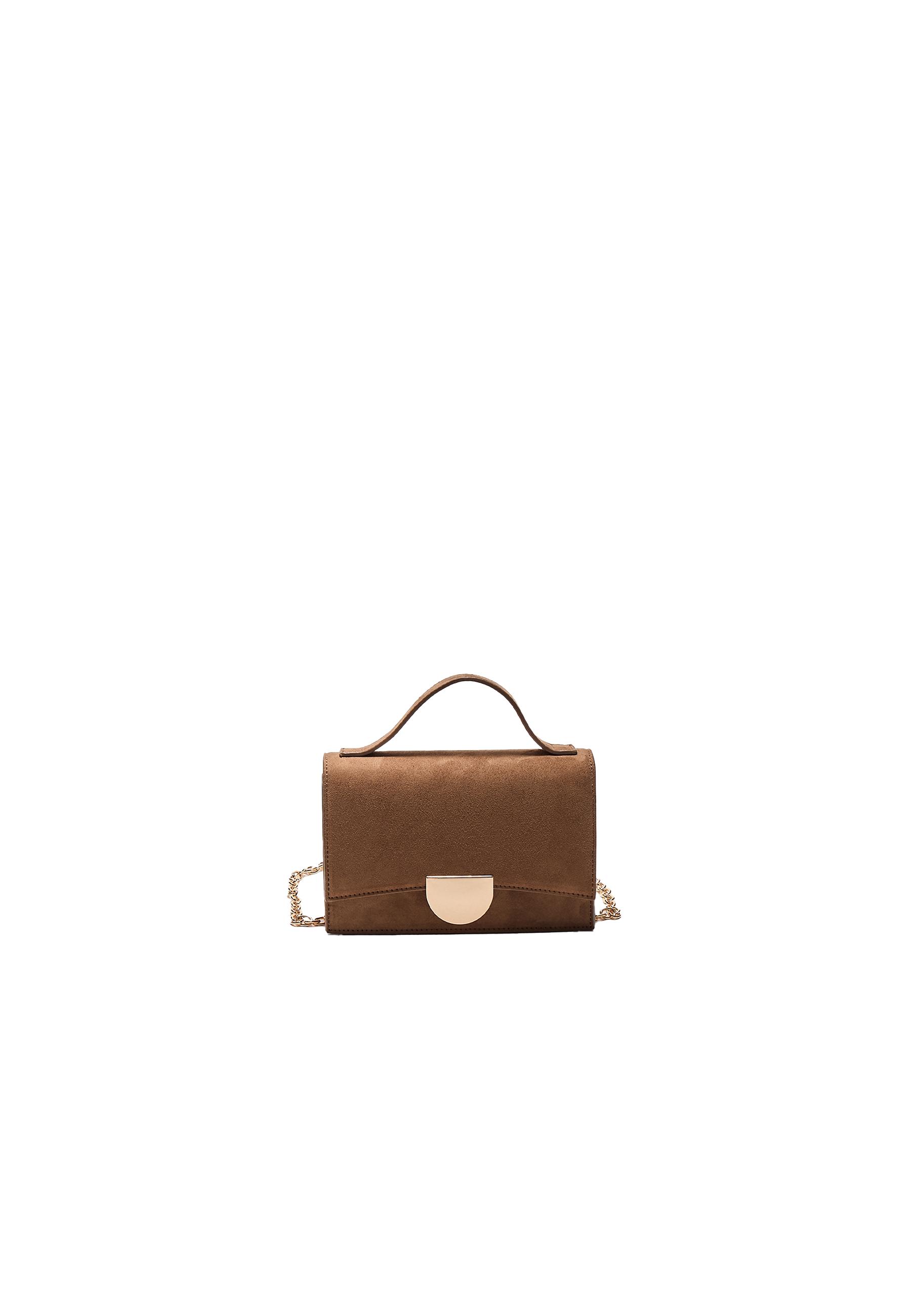 Rigid mini crossbody bag — Beige