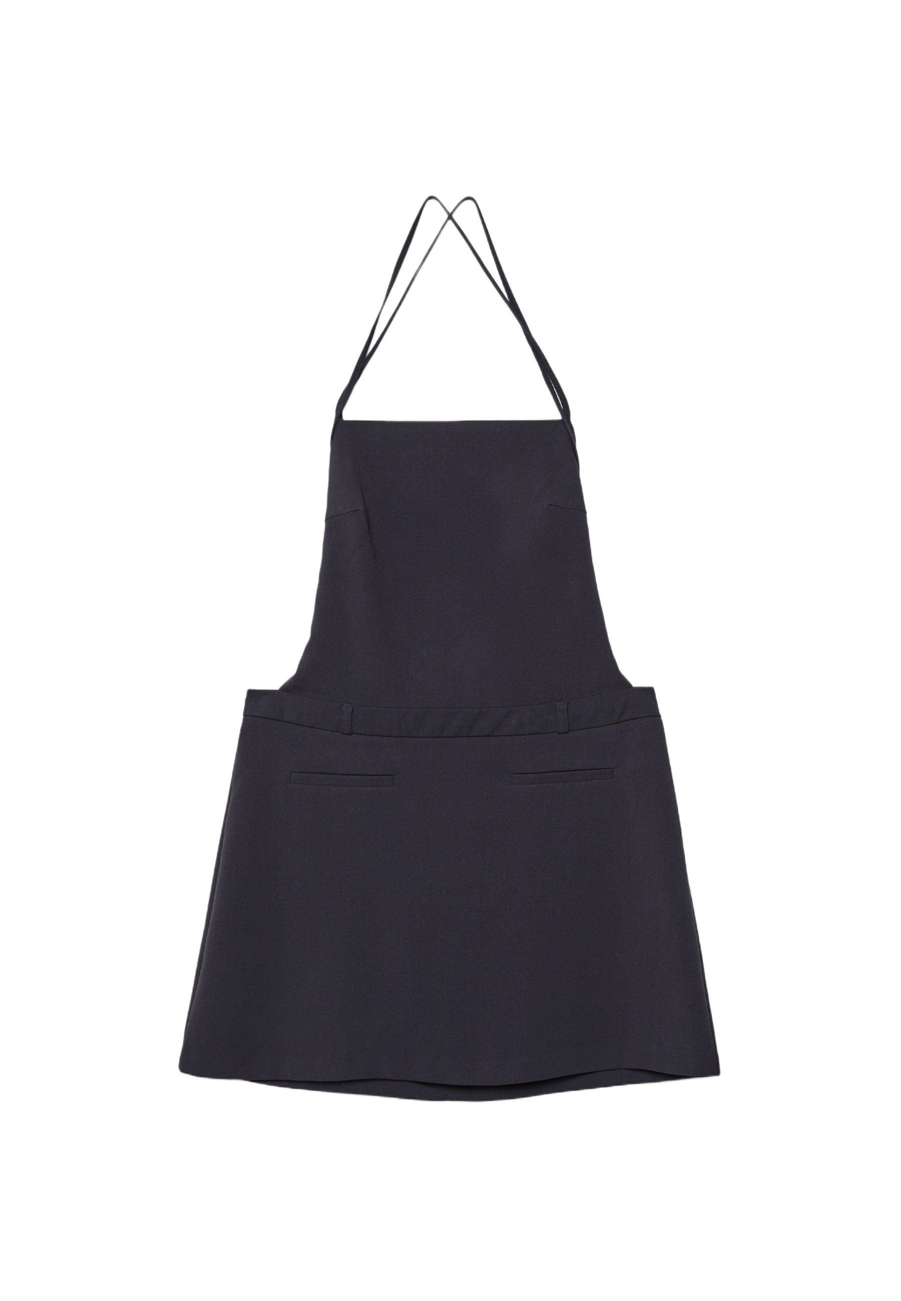 Short pinafore dress — Dark blue