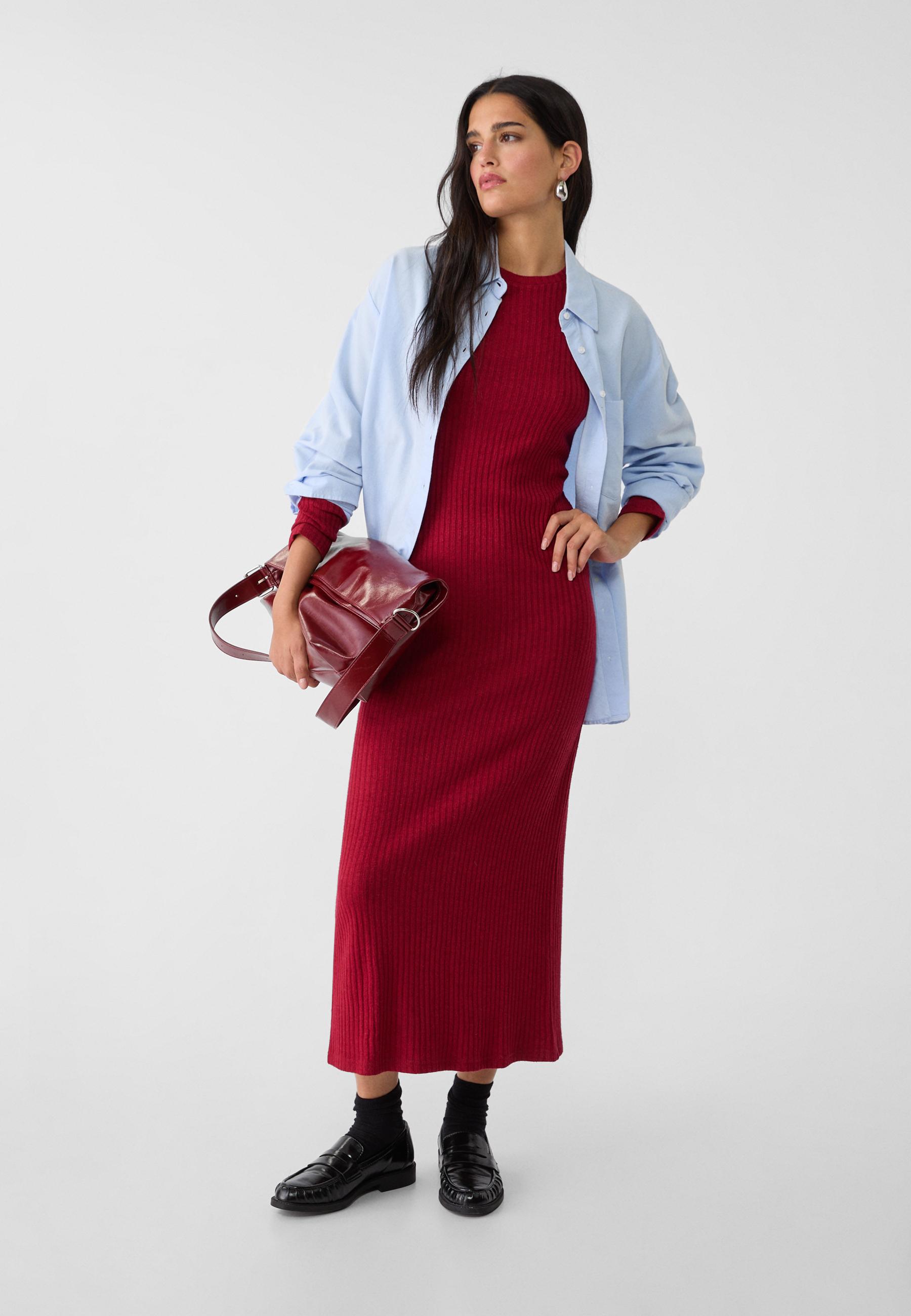 Stradivarius midi dress online