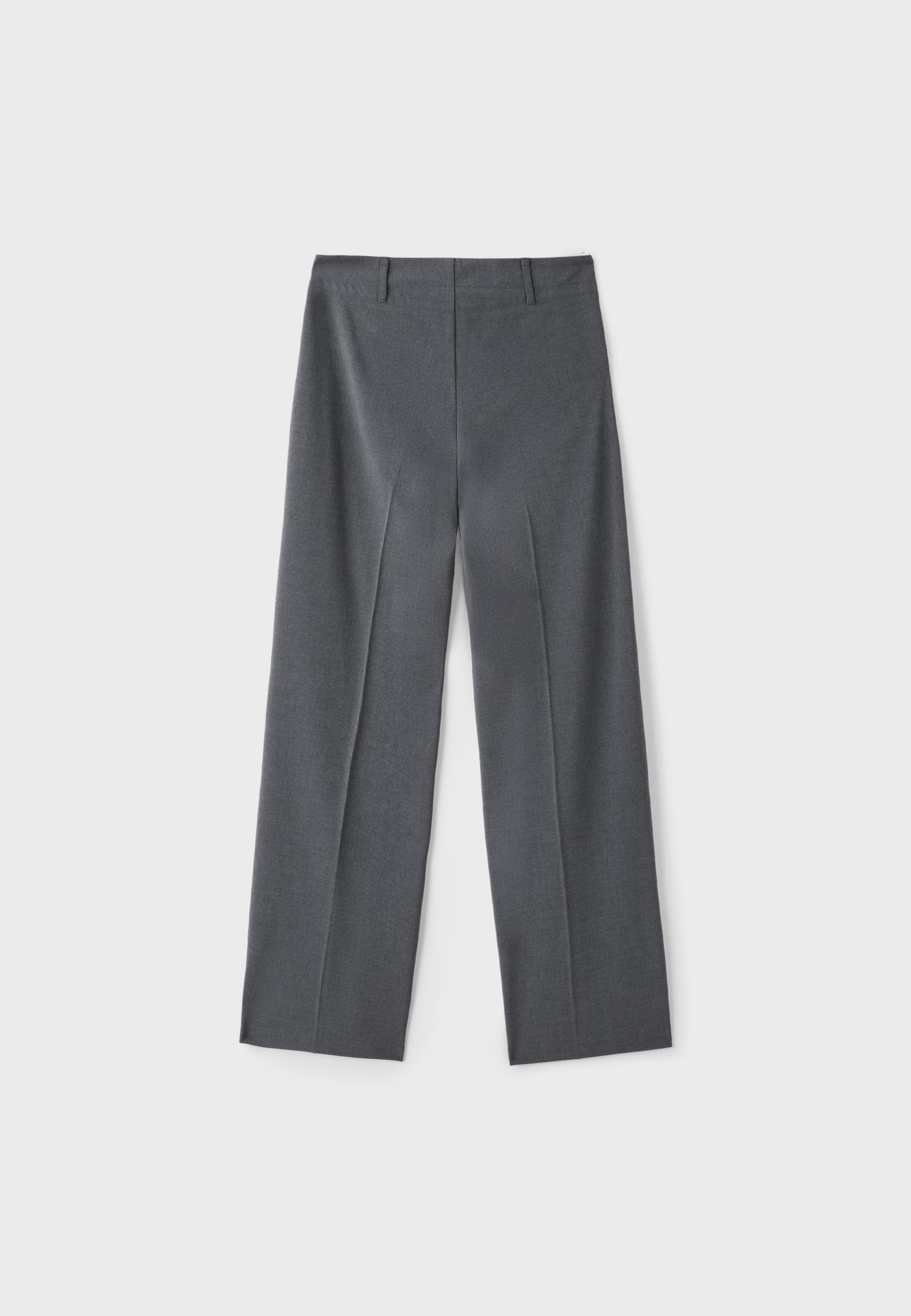Slim straight trousers — Dark grey