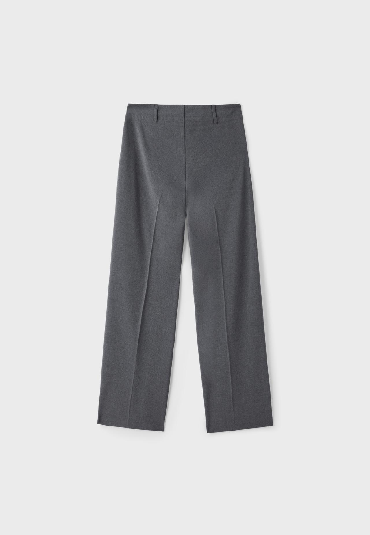 Slim Fit Straight Trousers — Dark grey