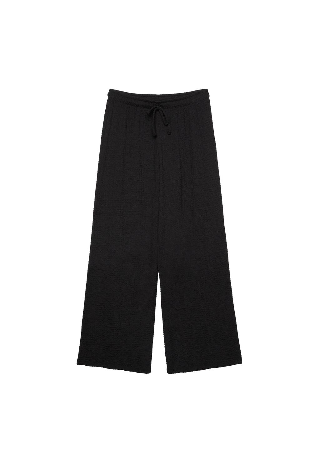 Pantalon long fluide texturé