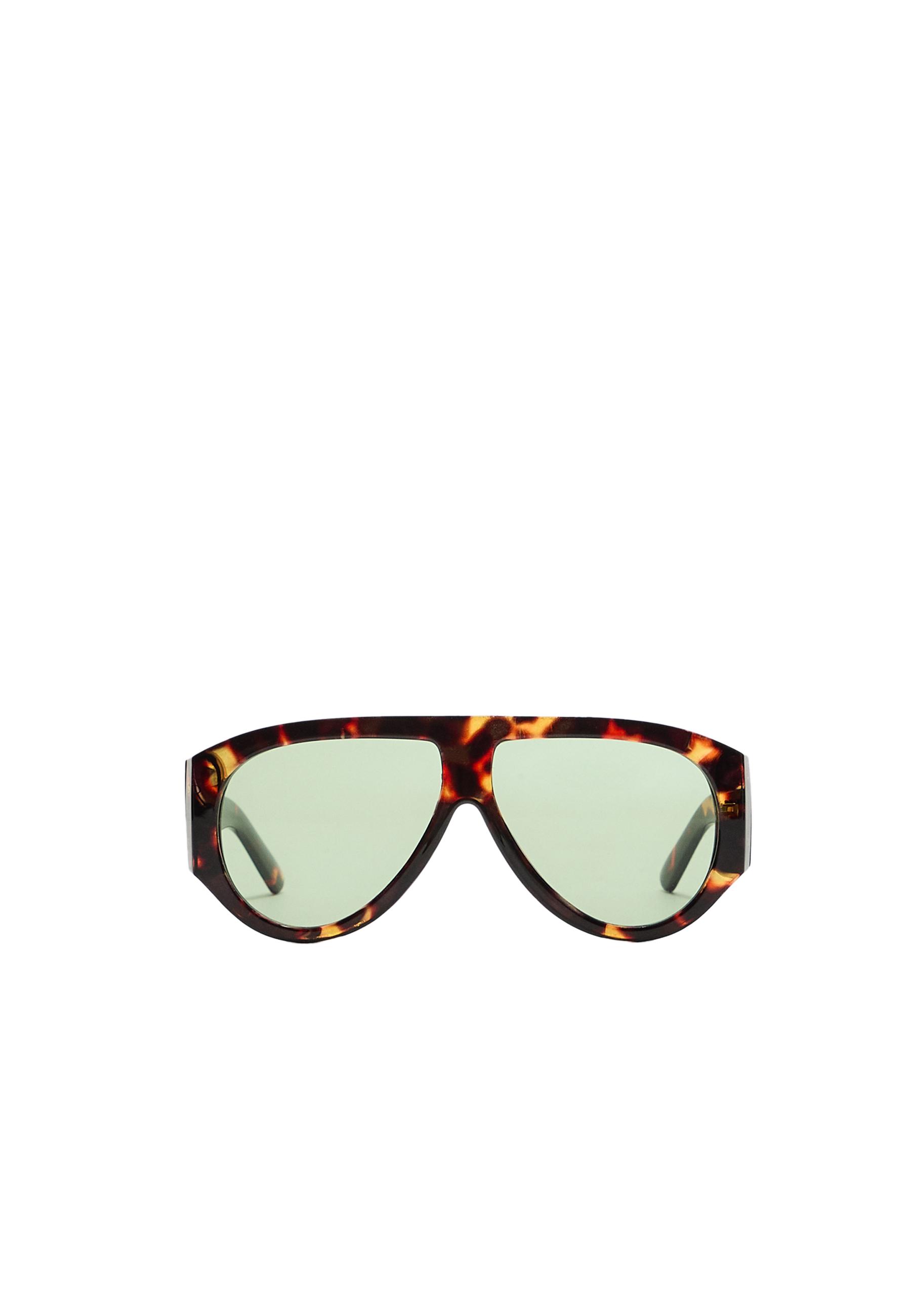 Retro tortoiseshell sunglasses — Khaki