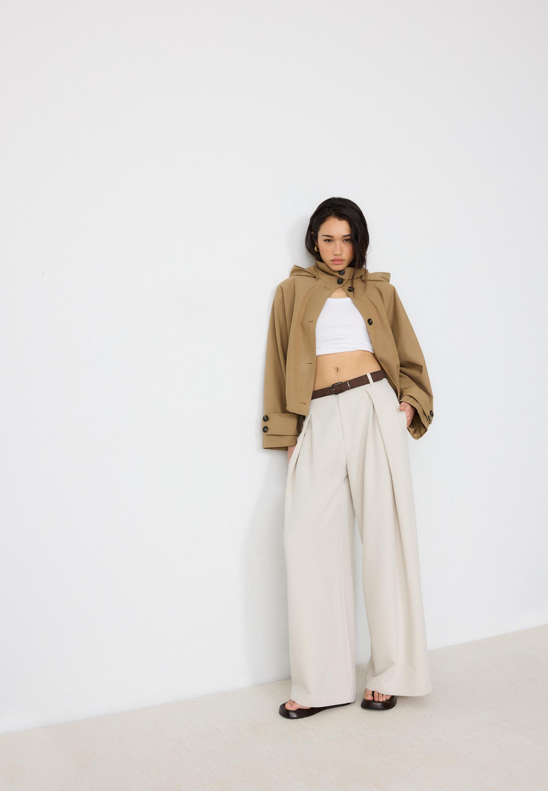 Maxi pensli kemerli pantolon - Görsel 3