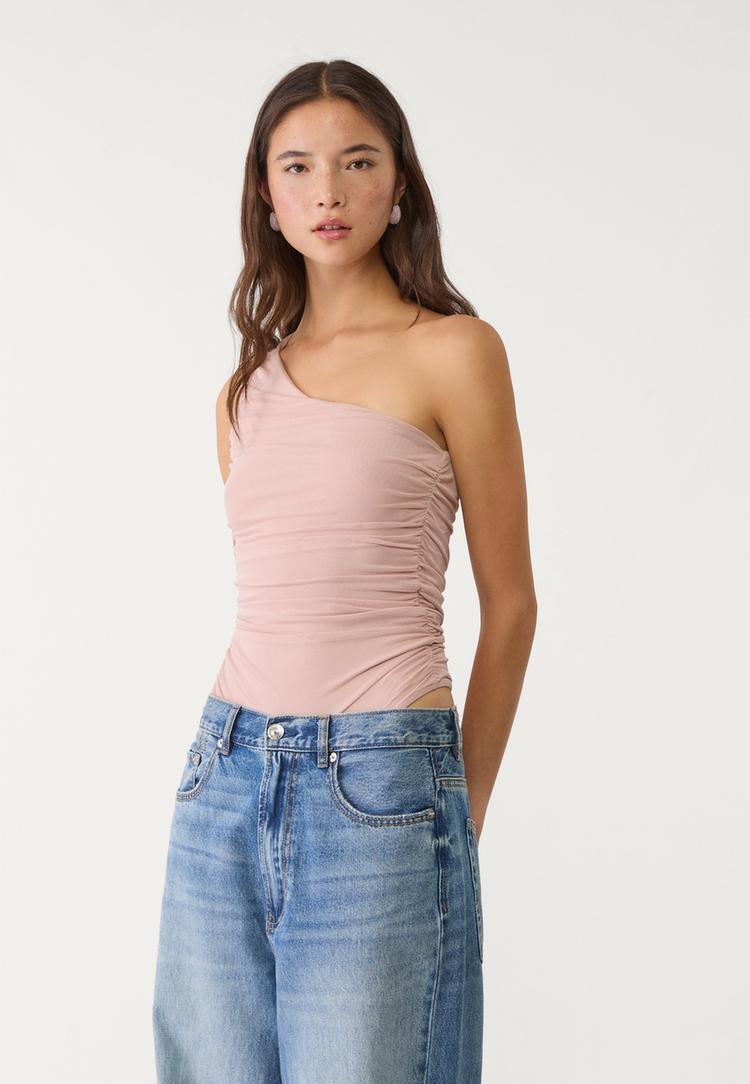 body drapeado tul