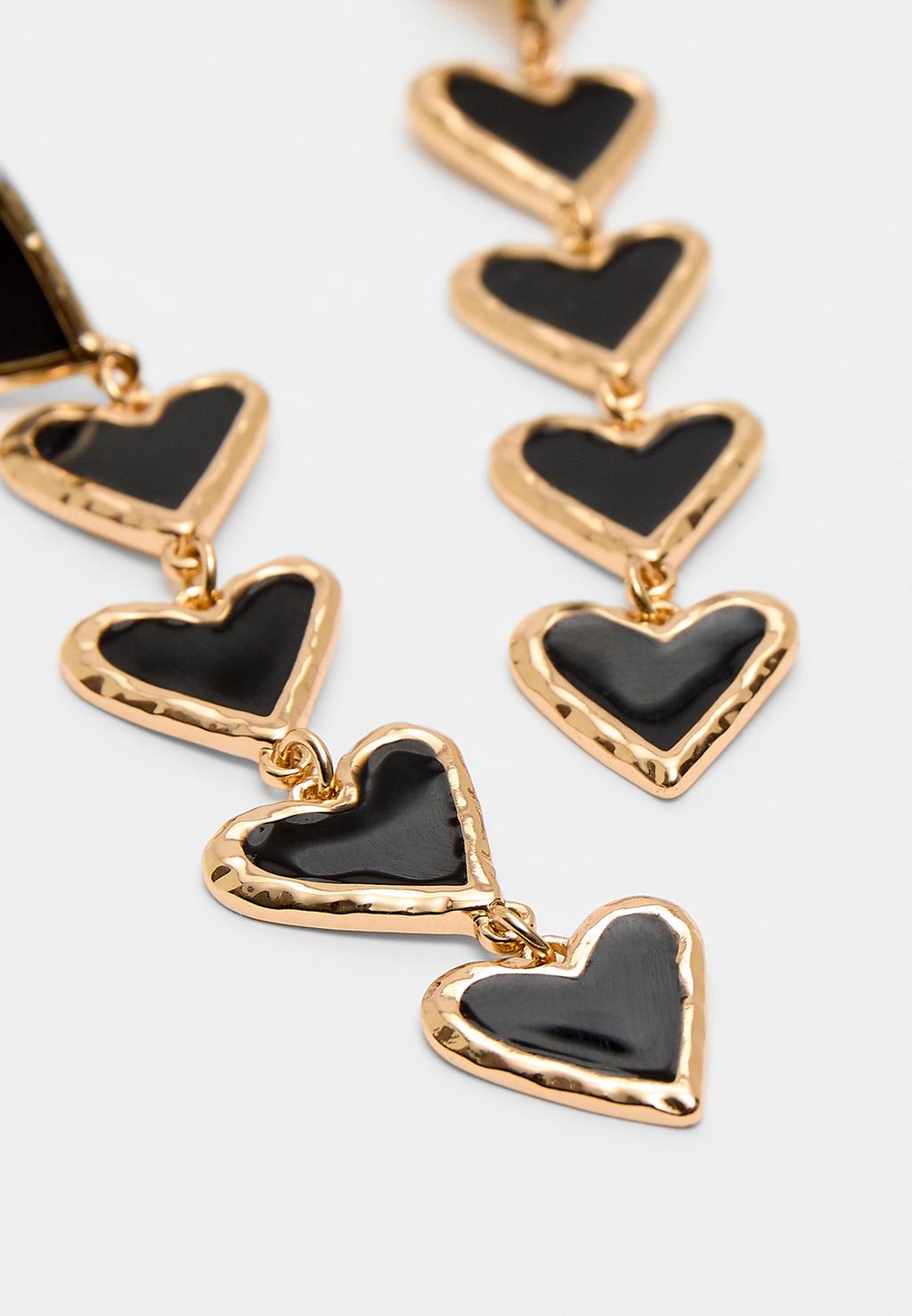 Longues boucles d'oreilles cœurs