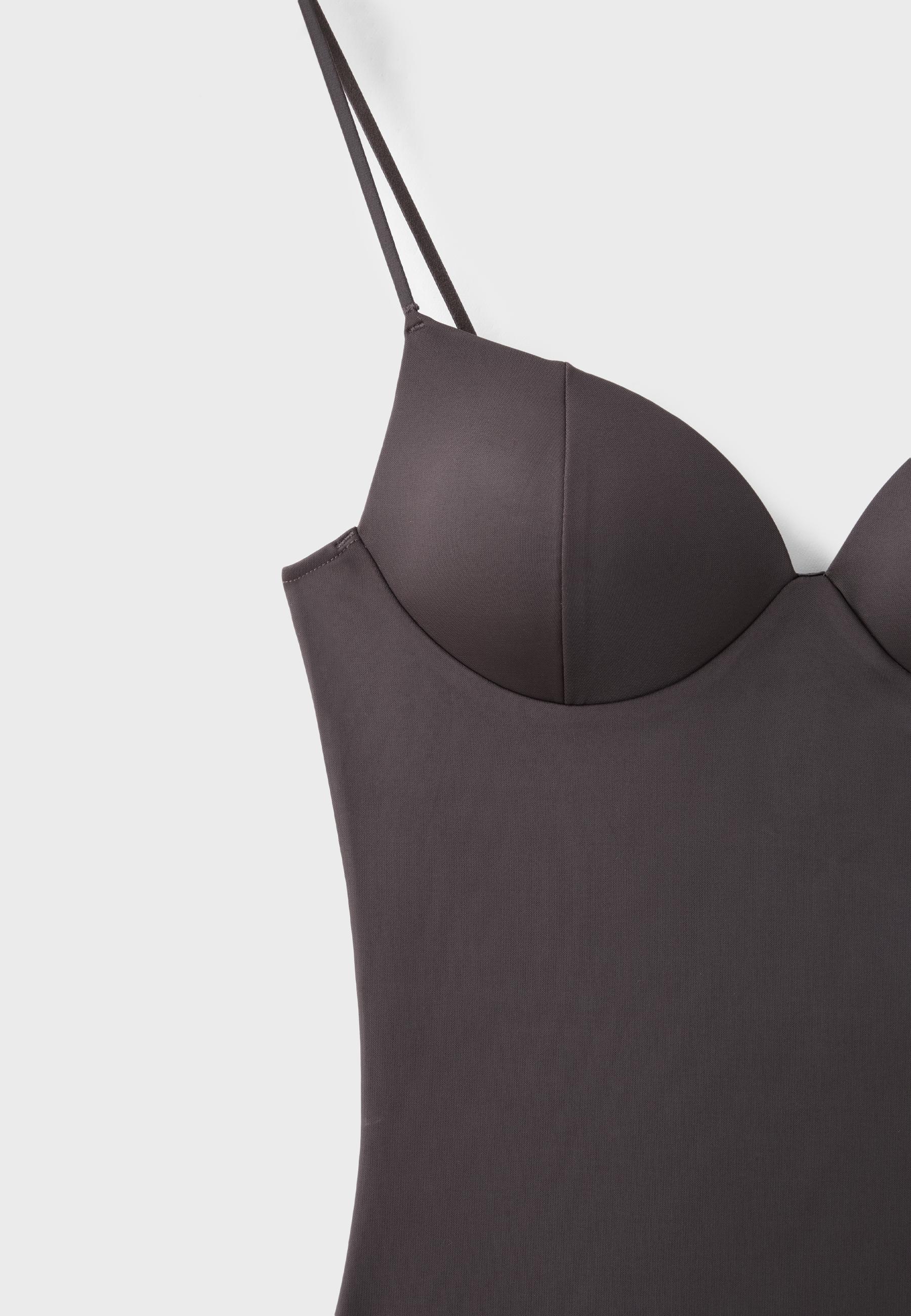 Shapewear fitted dress — Brown