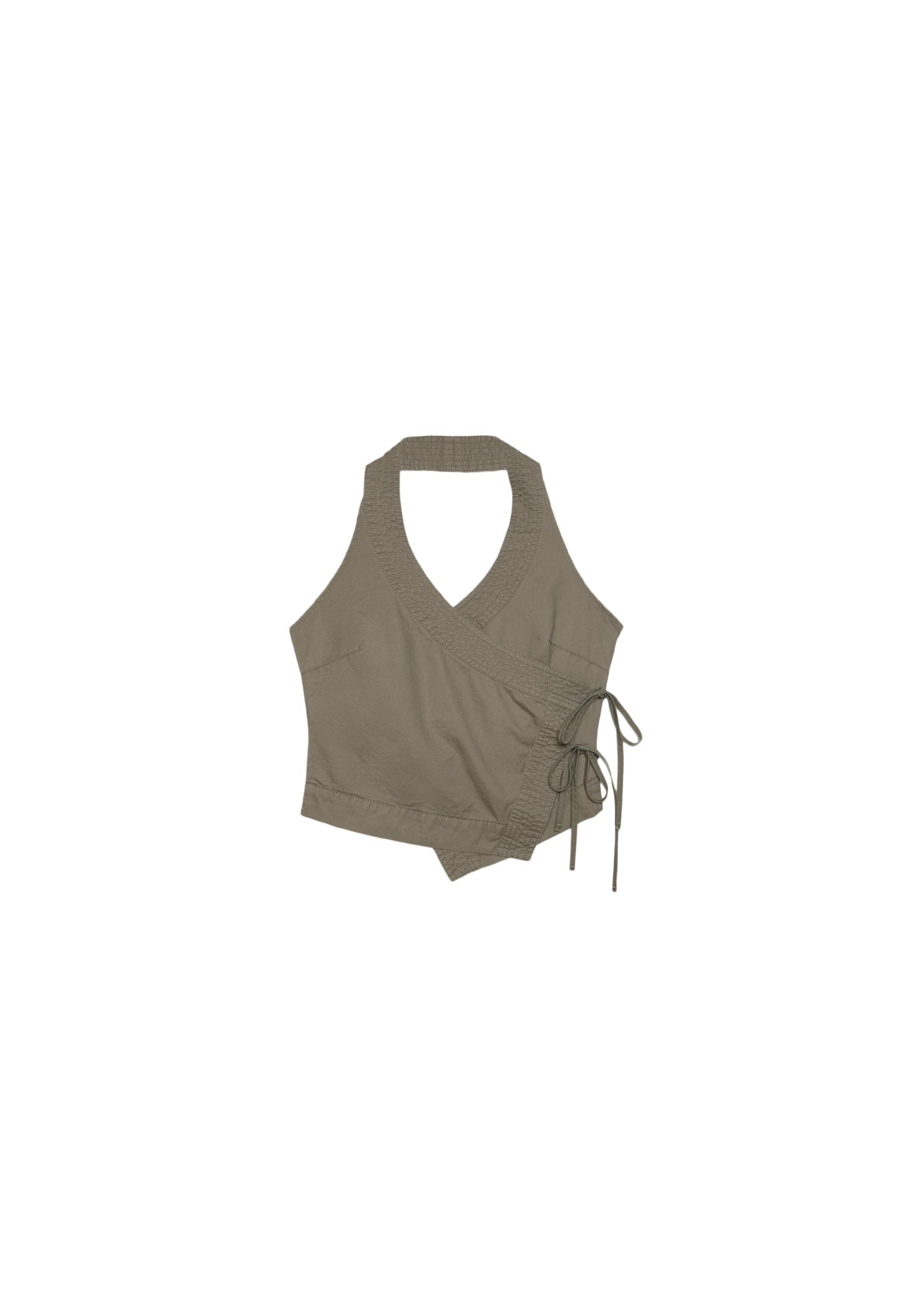 Halter kruvaze top - Görsel 15