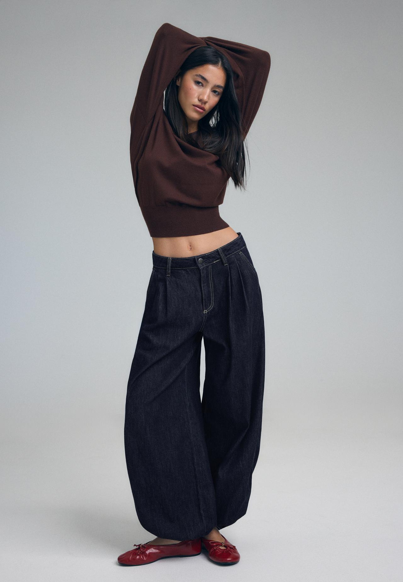 D72 sarouel trousers — RINSE BLUE DENIM